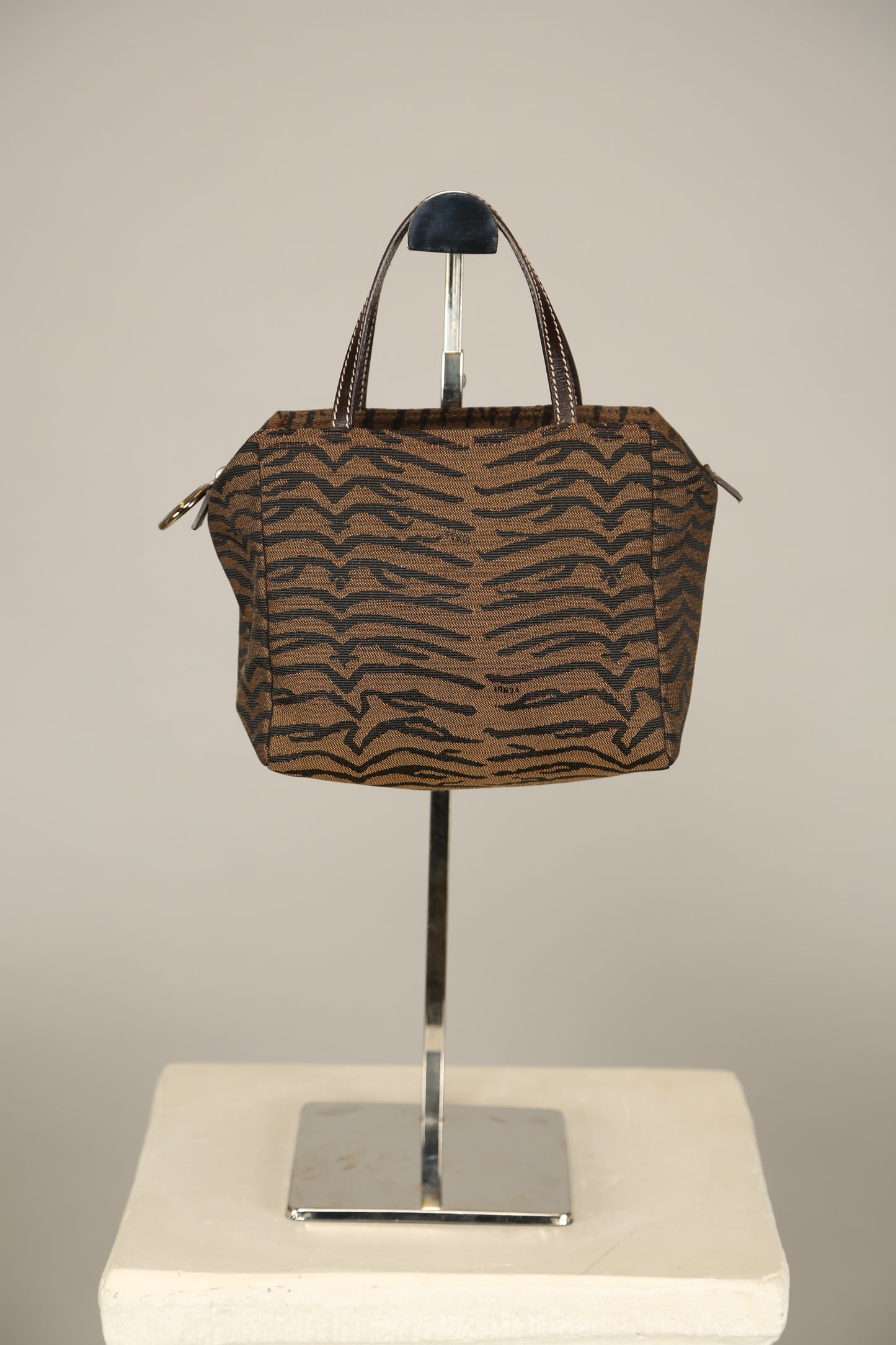 Extremely Rare FENDI Animal Print Top Handle Bag