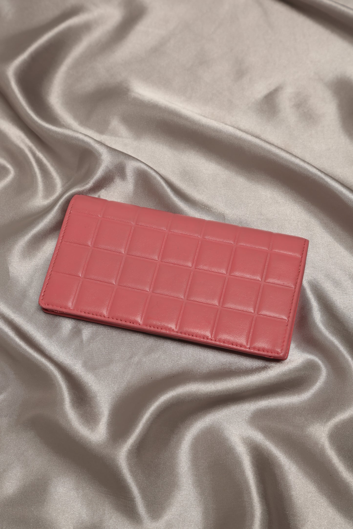 CHANEL Pink Chocolate Bar Wallet