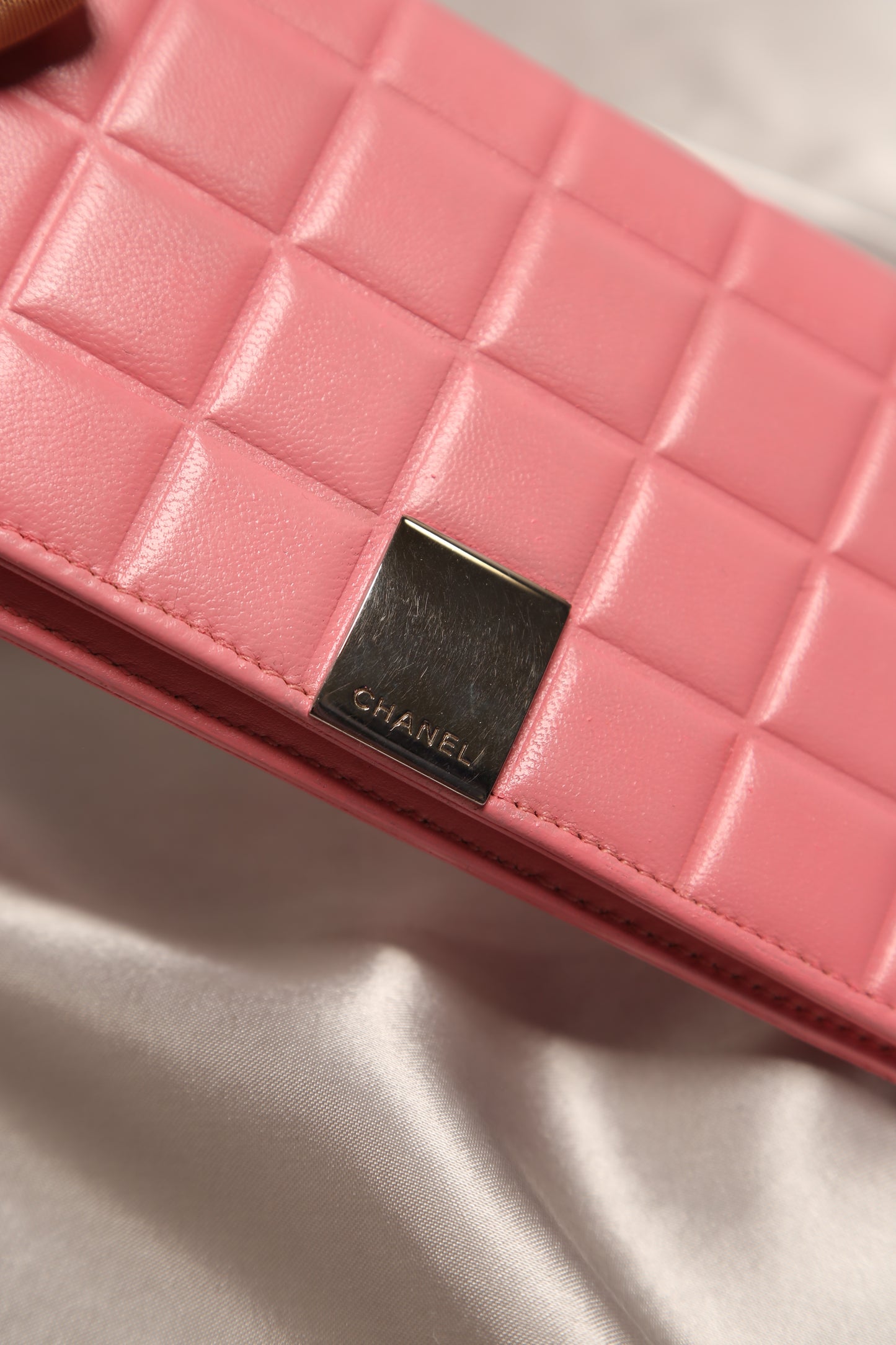 CHANEL Pink Chocolate Bar Wallet