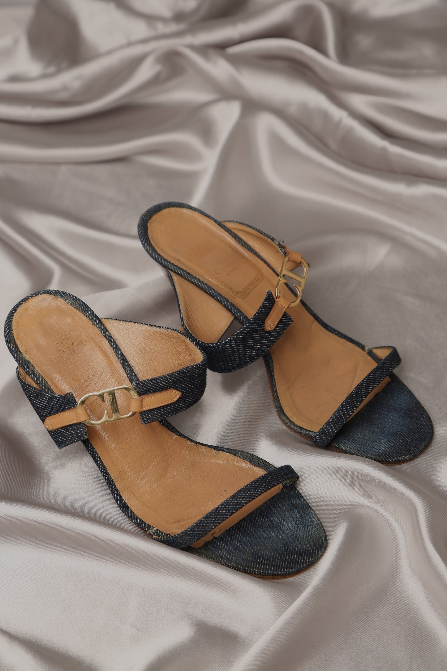 Extremely Rare CHRISTIAN DIOR Denim Sandals