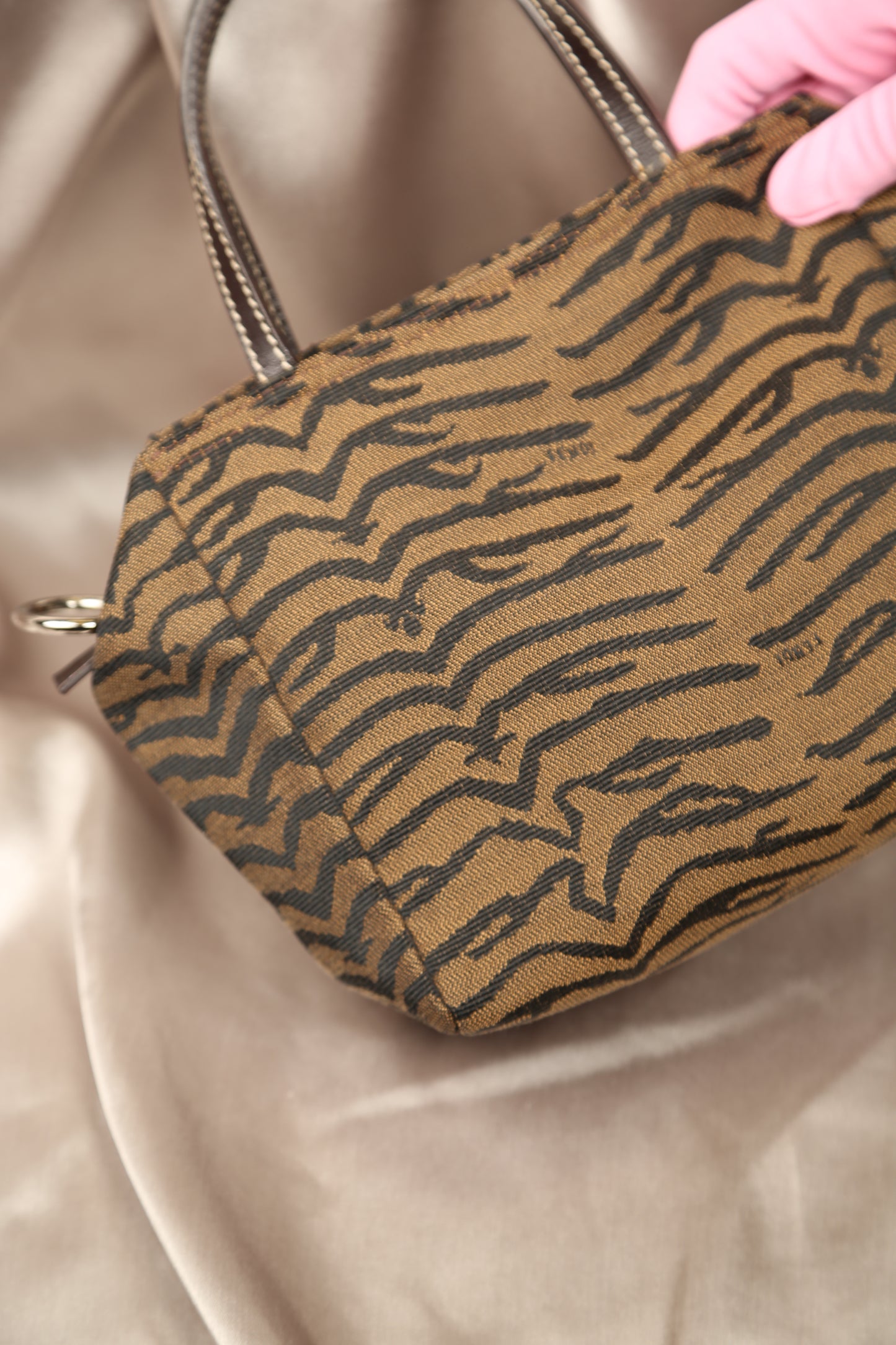 Extremely Rare FENDI Animal Print Top Handle Bag