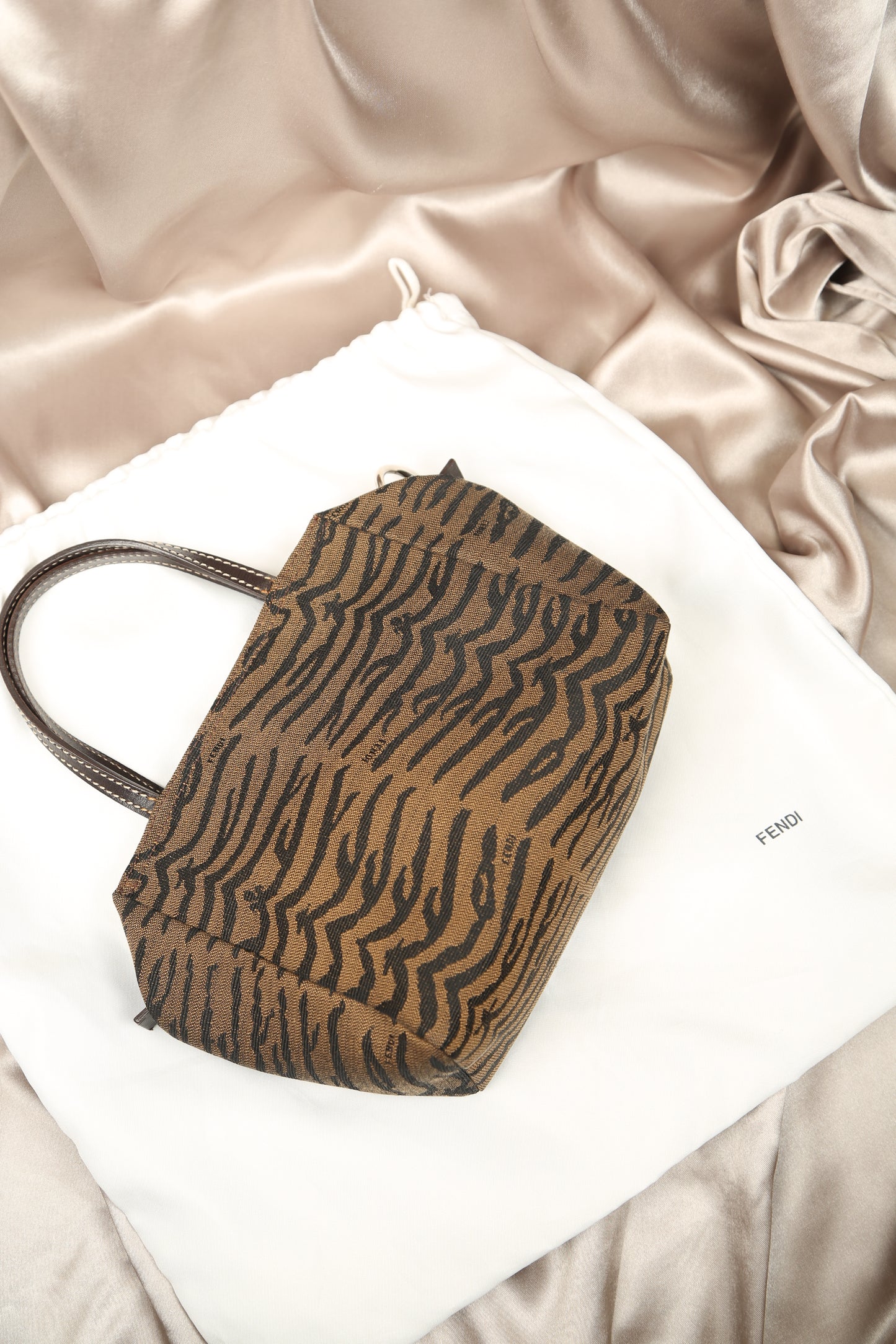 Extremely Rare FENDI Animal Print Top Handle Bag