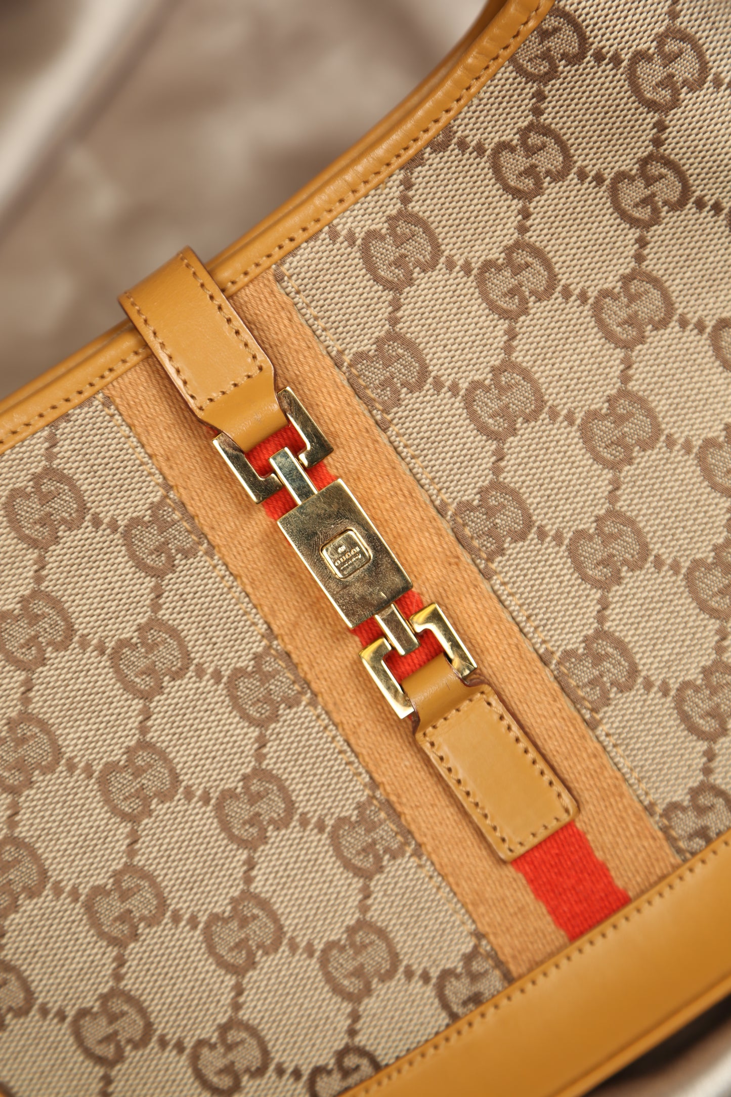 Rare GUCCI Jackie GG Shoulder Bag Small