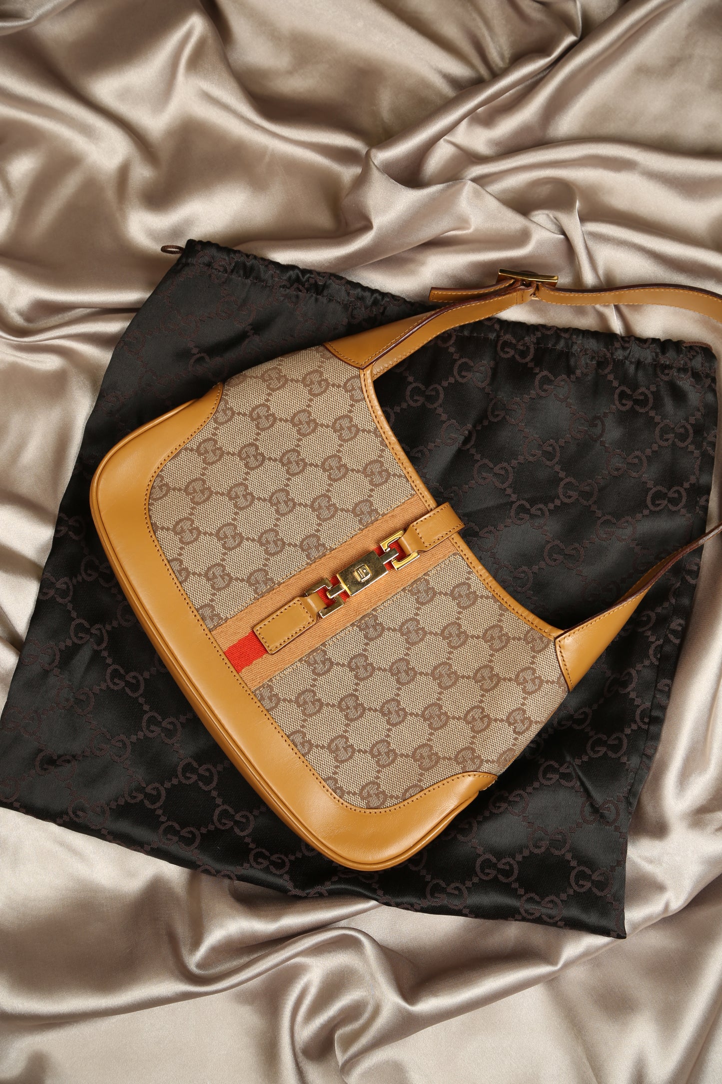 Rare GUCCI Jackie GG Shoulder Bag Small