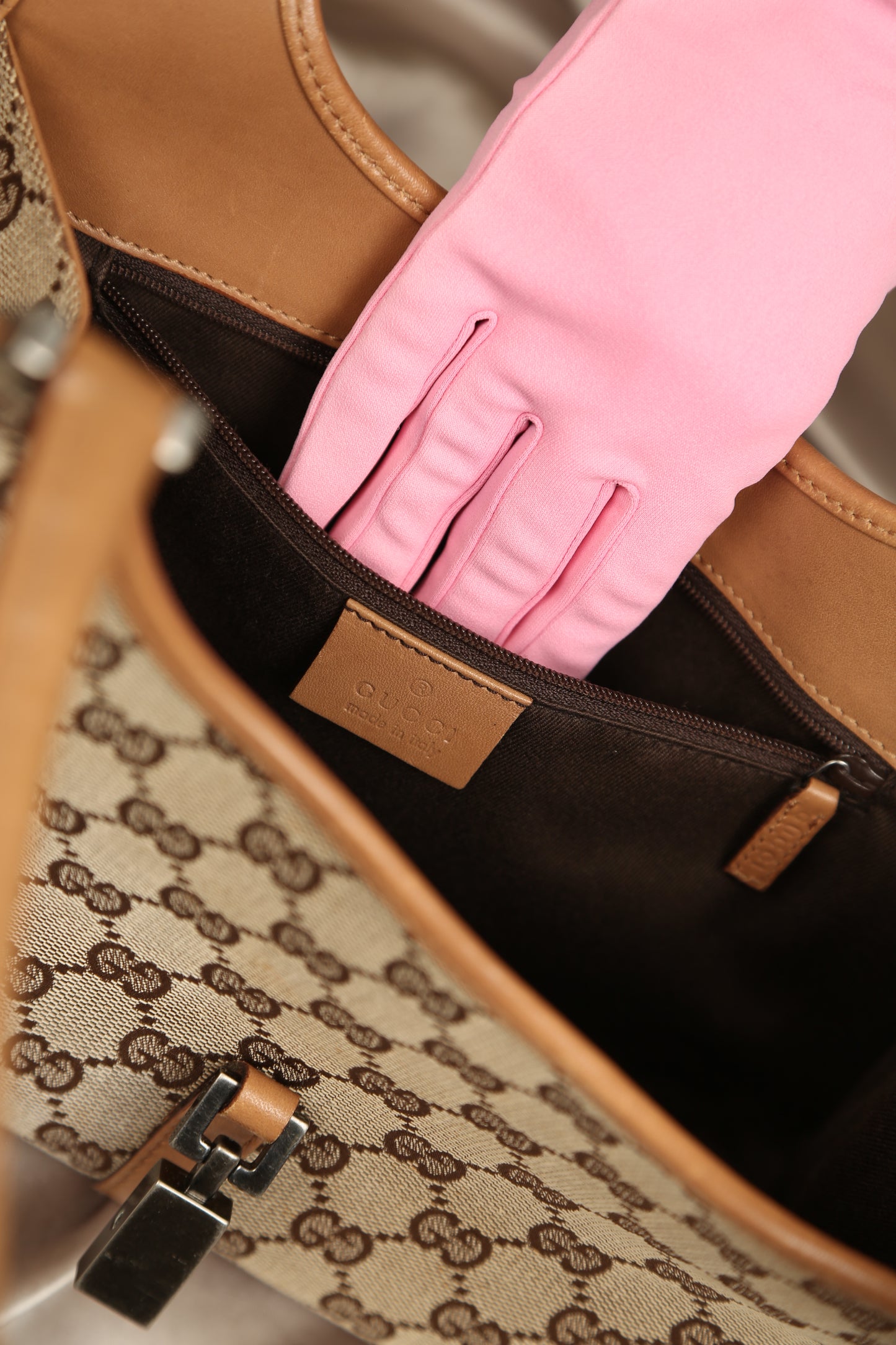 GUCCI GG Bardot Canvas Bag