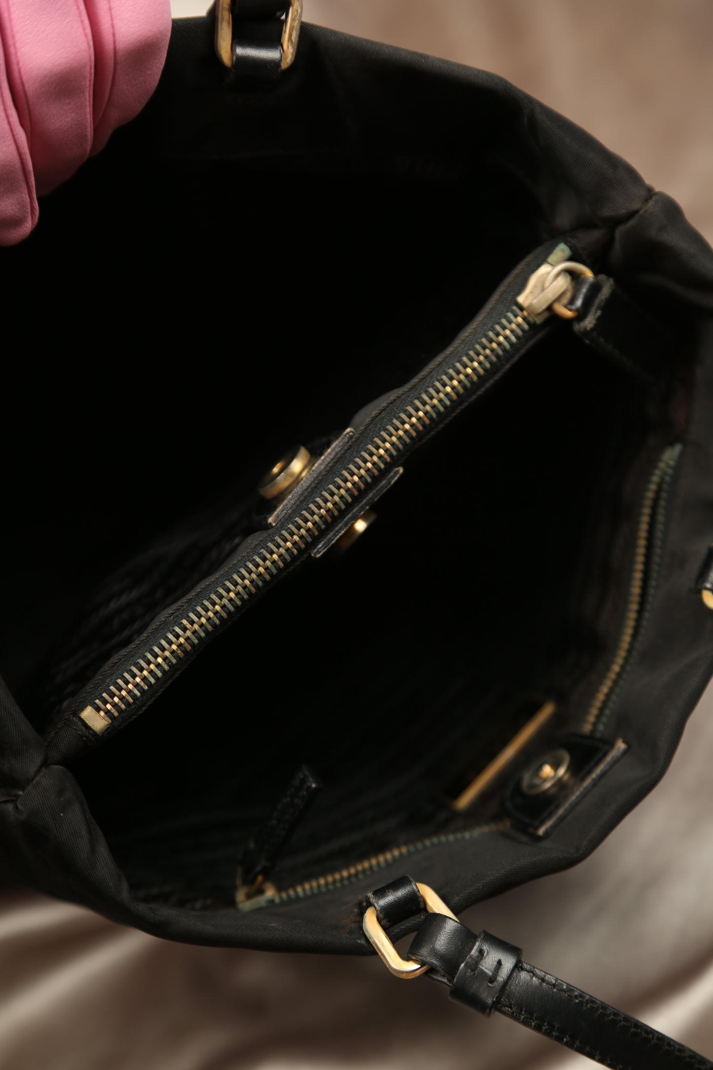 PRADA Nylon Tote Shoulder Bag