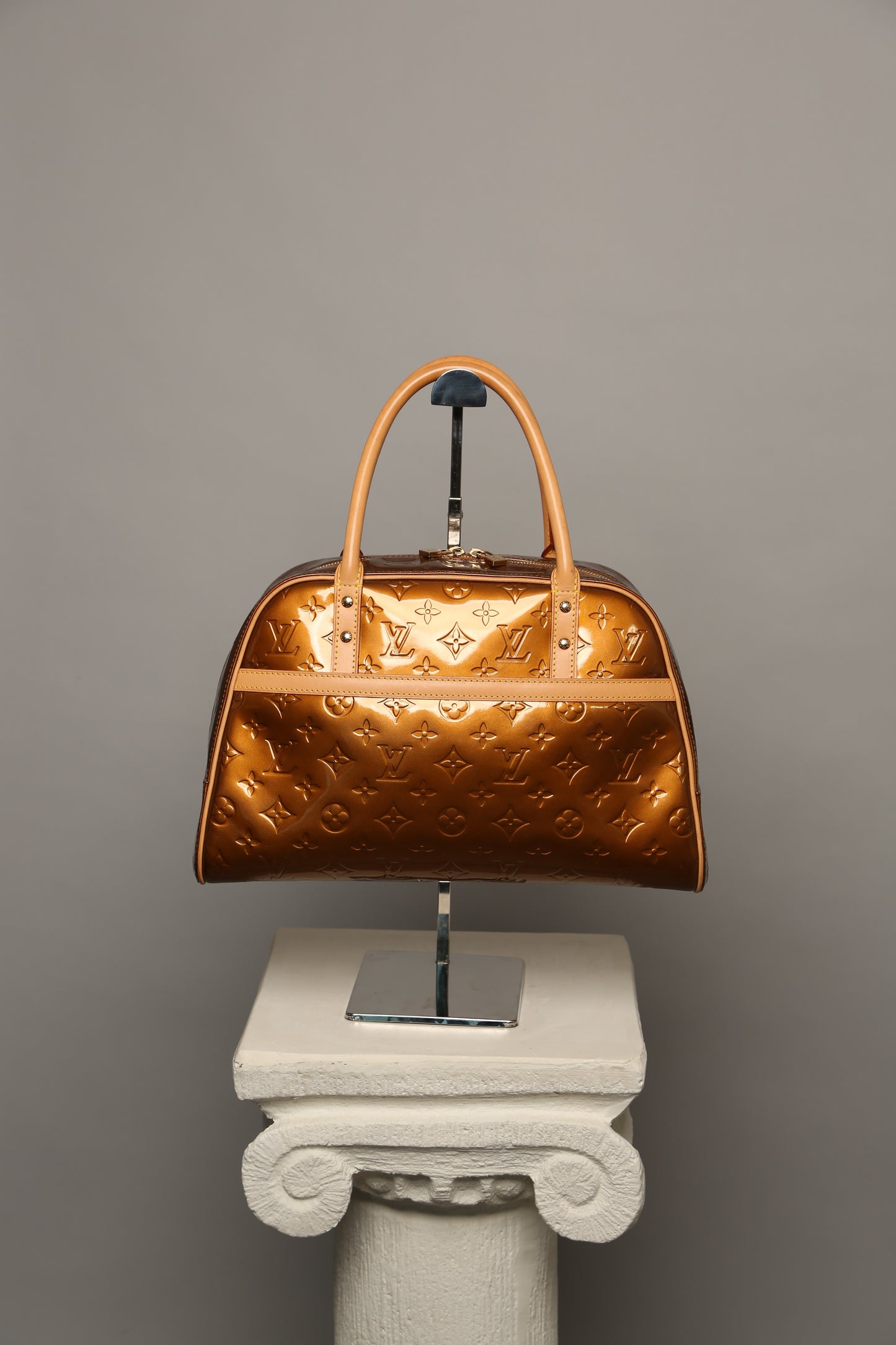 LOUIS VUITTON Monogram Vernis Tompkins Bowling Bag