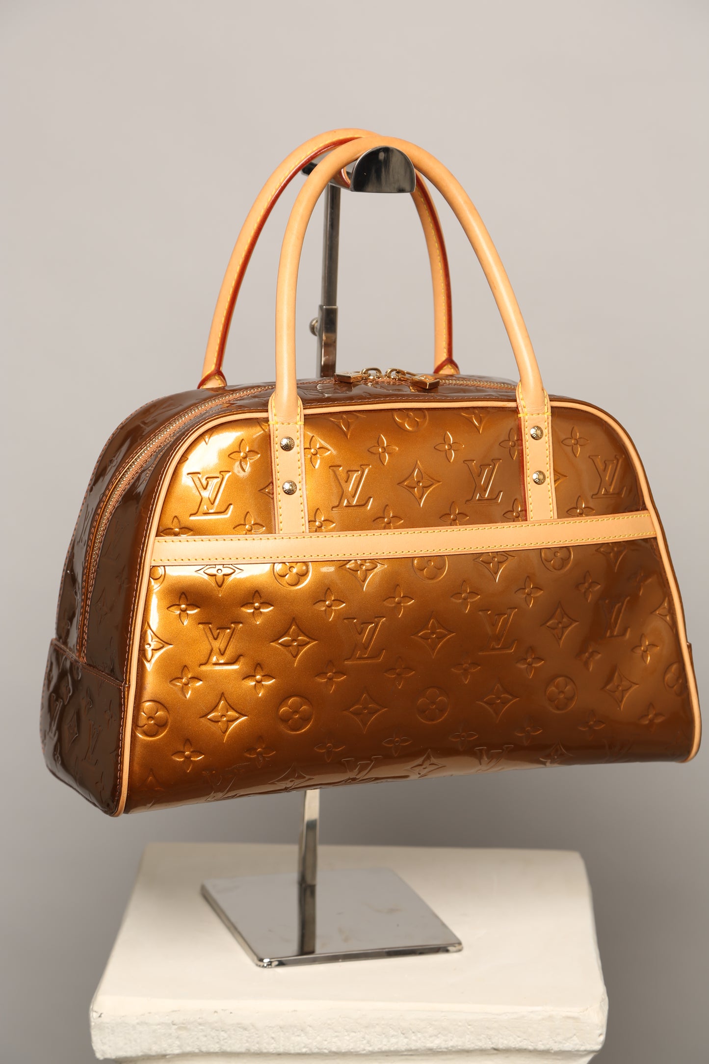 LOUIS VUITTON Monogram Vernis Tompkins Bowling Bag