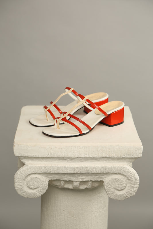 Rare GUCCI Orange-White Sandals