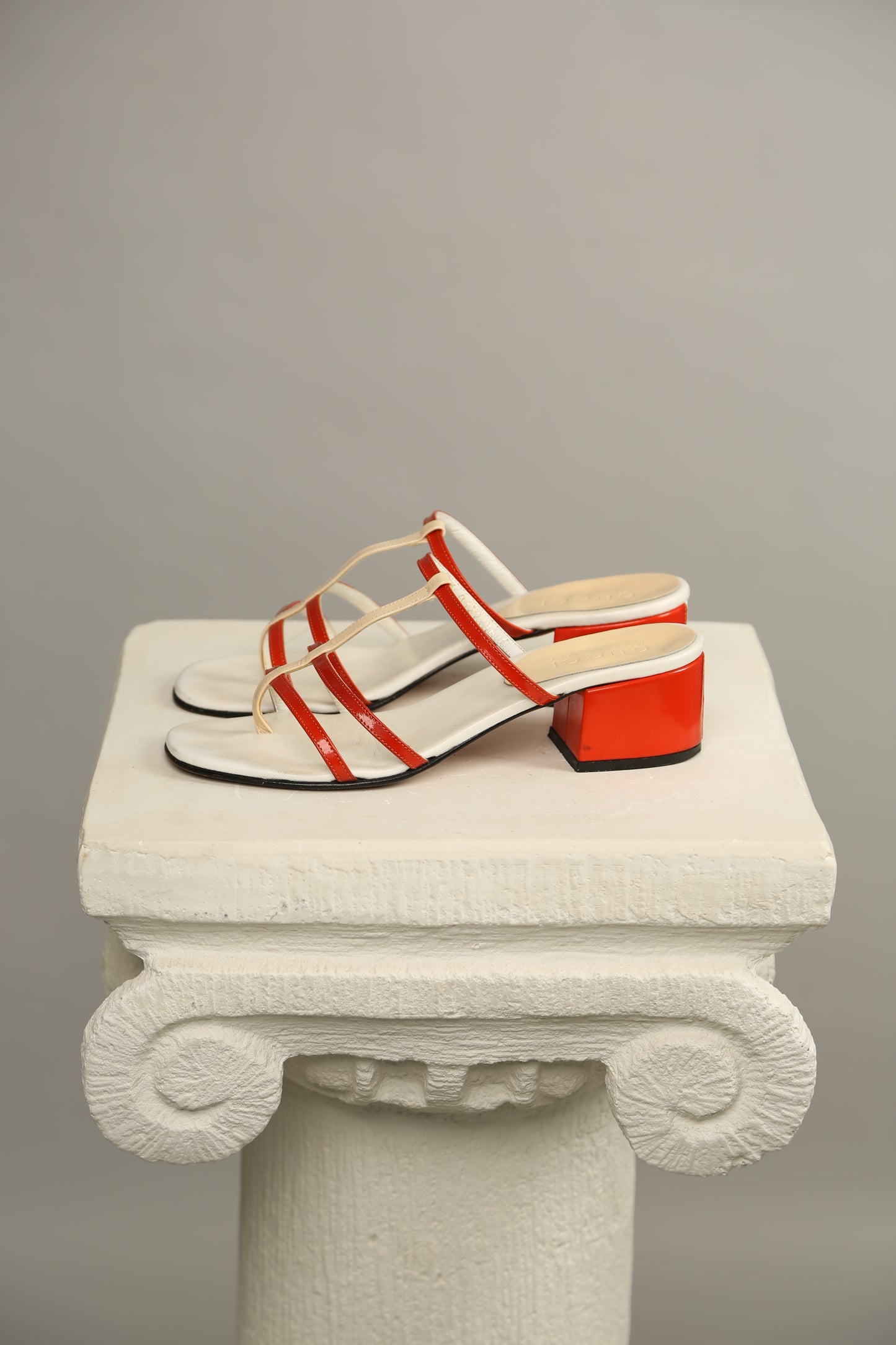 Rare GUCCI Orange-White Sandals