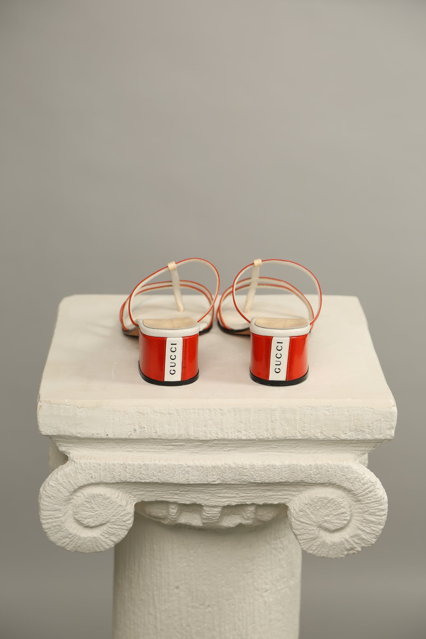 Rare GUCCI Orange-White Sandals