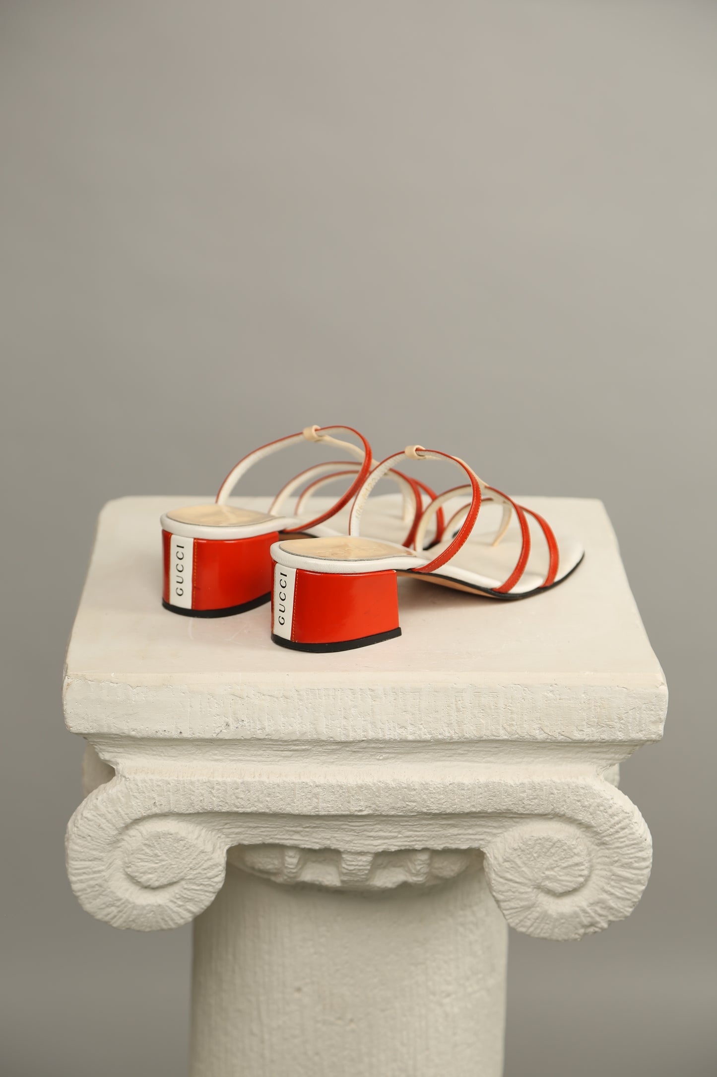 Rare GUCCI Orange-White Sandals