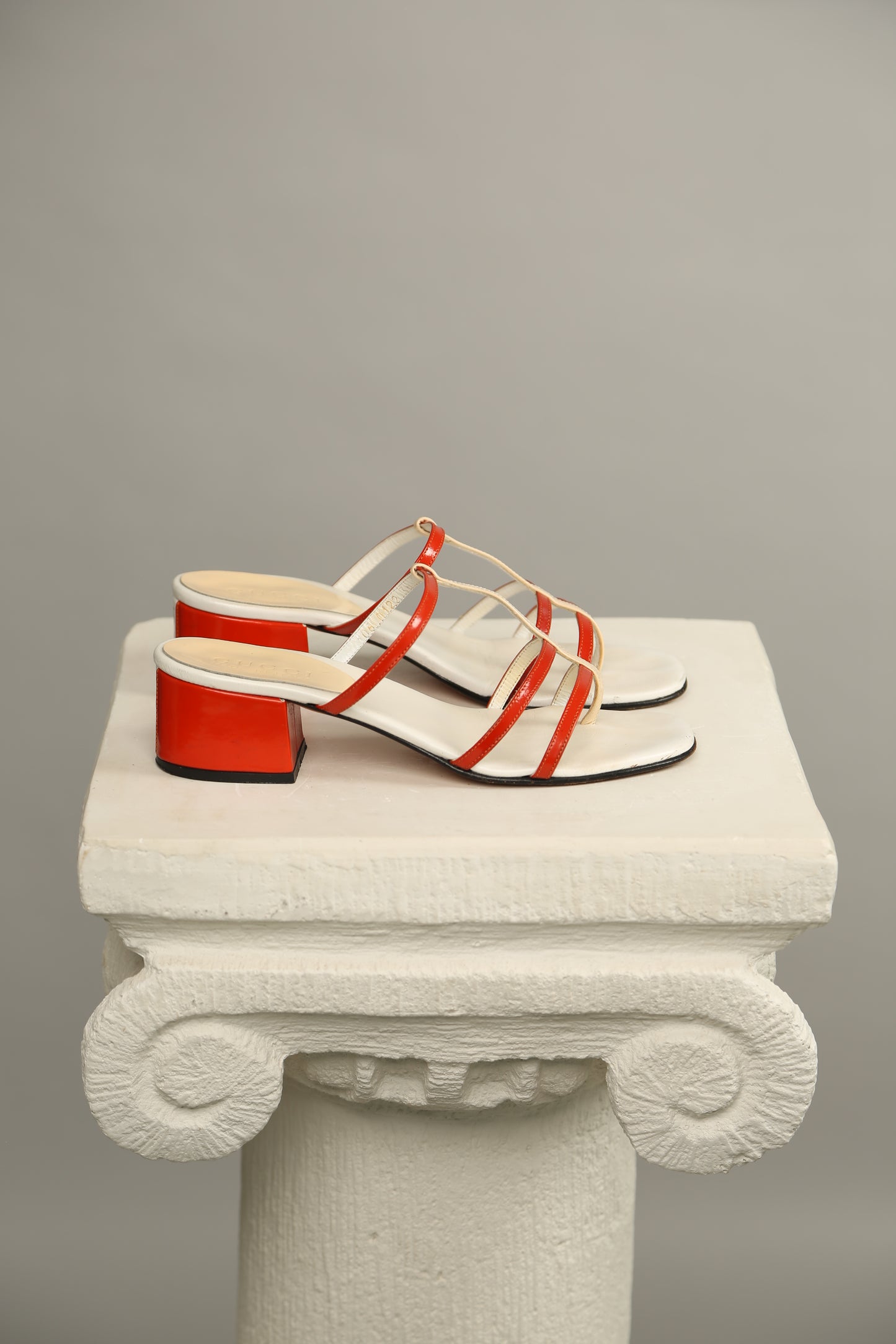 Rare GUCCI Orange-White Sandals
