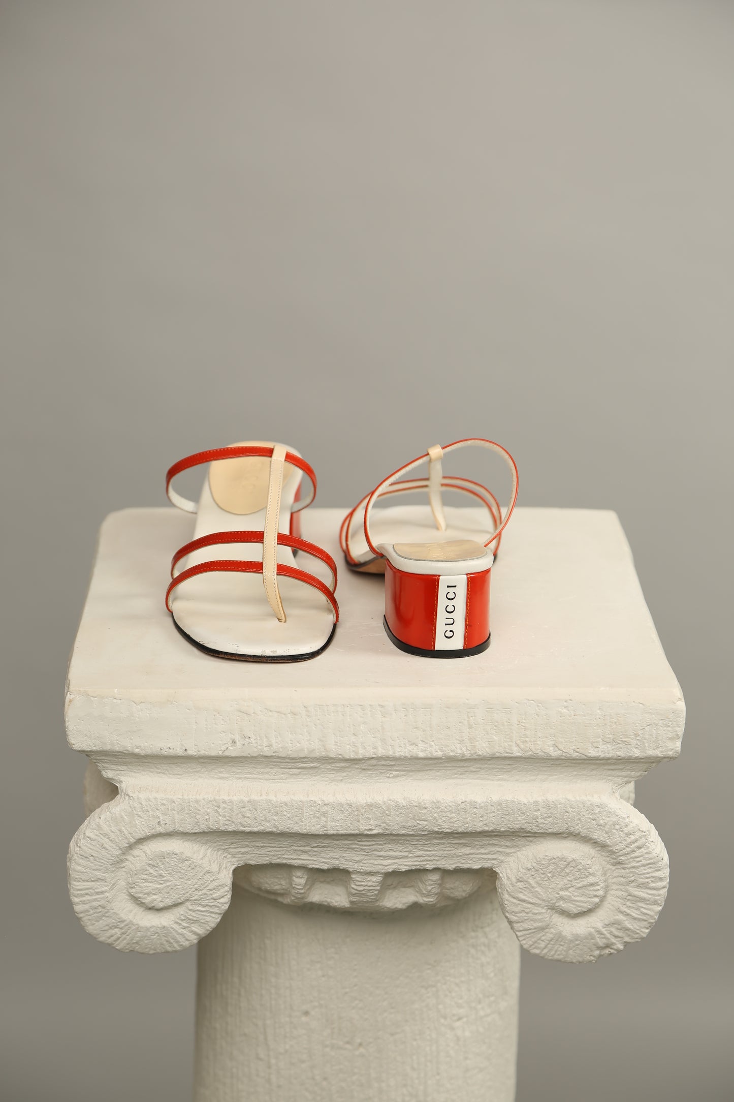 Rare GUCCI Orange-White Sandals