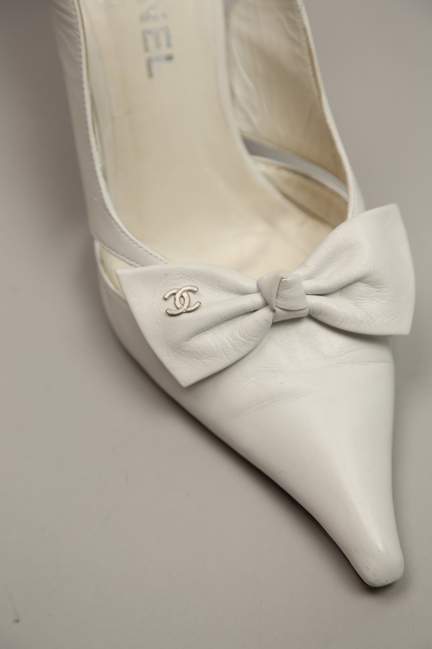 Rare CHANEL CC Bow Slingbacks