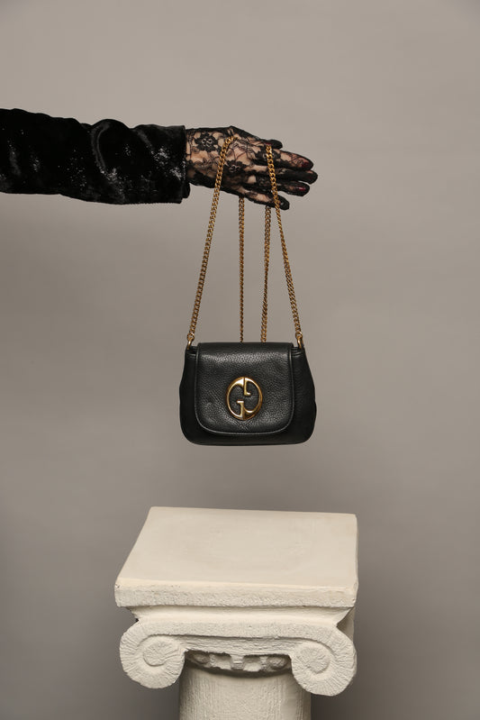 GUCCI Leather Crossbody Bag