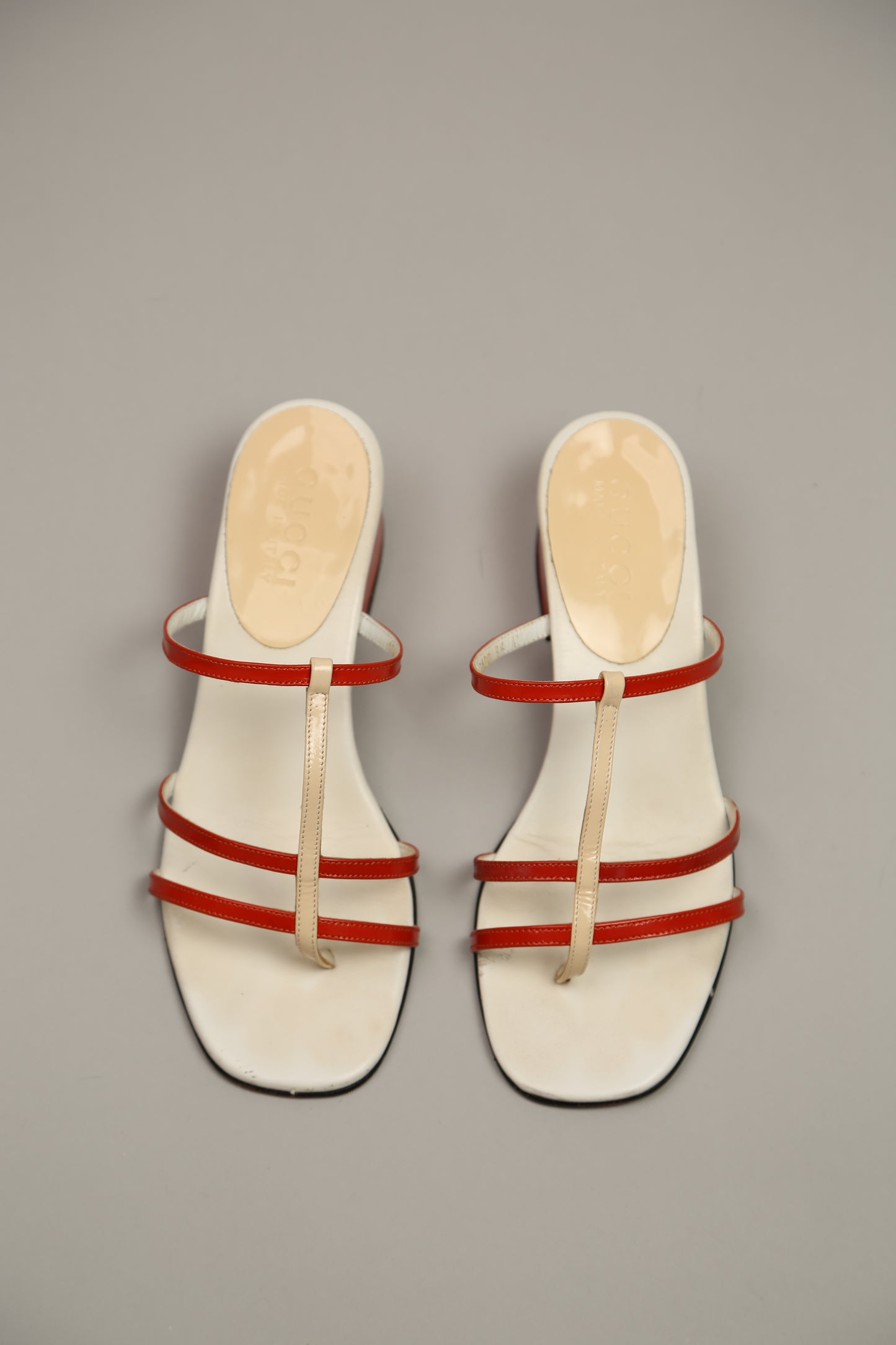Rare GUCCI Orange-White Sandals