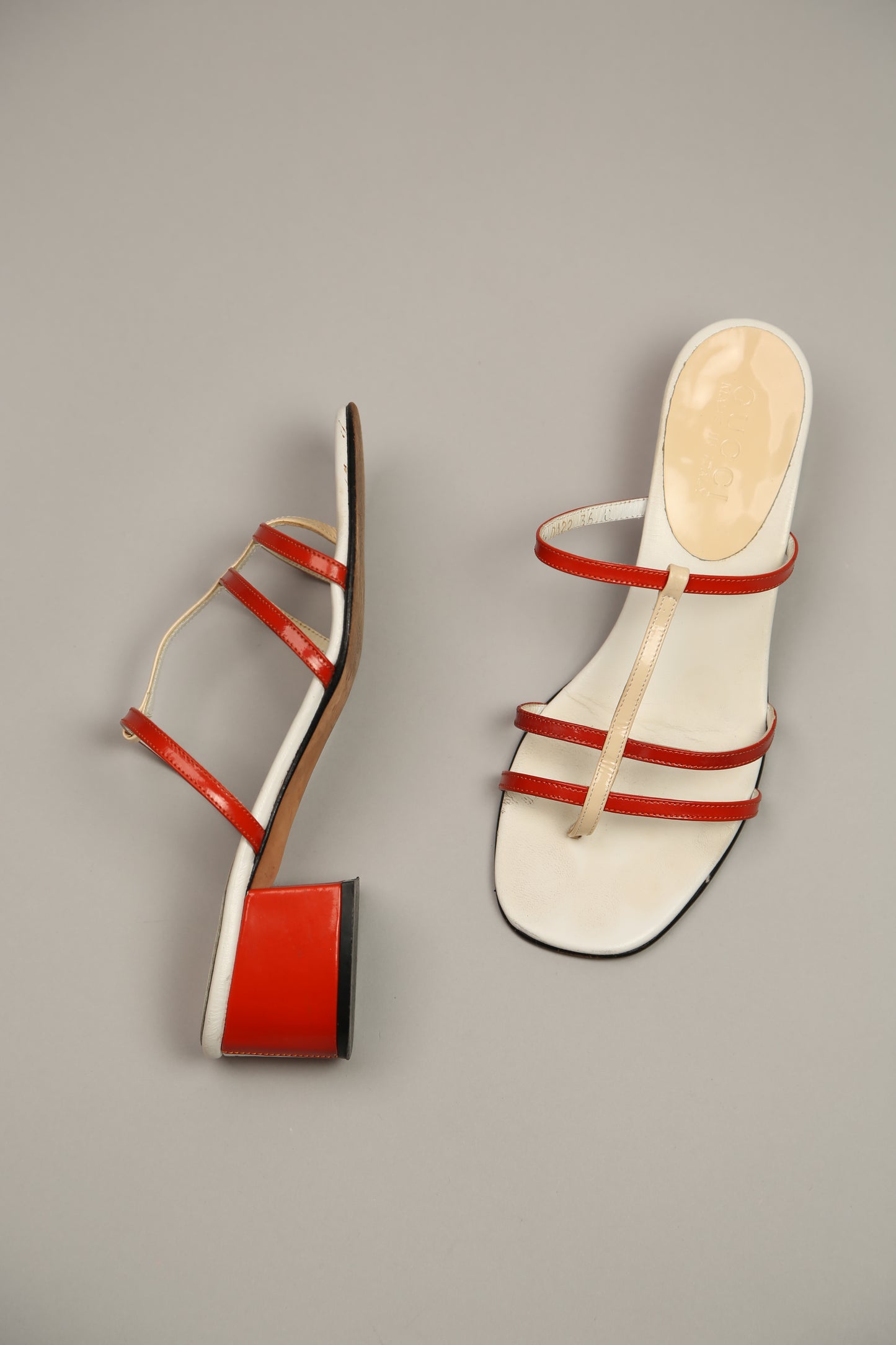 Rare GUCCI Orange-White Sandals