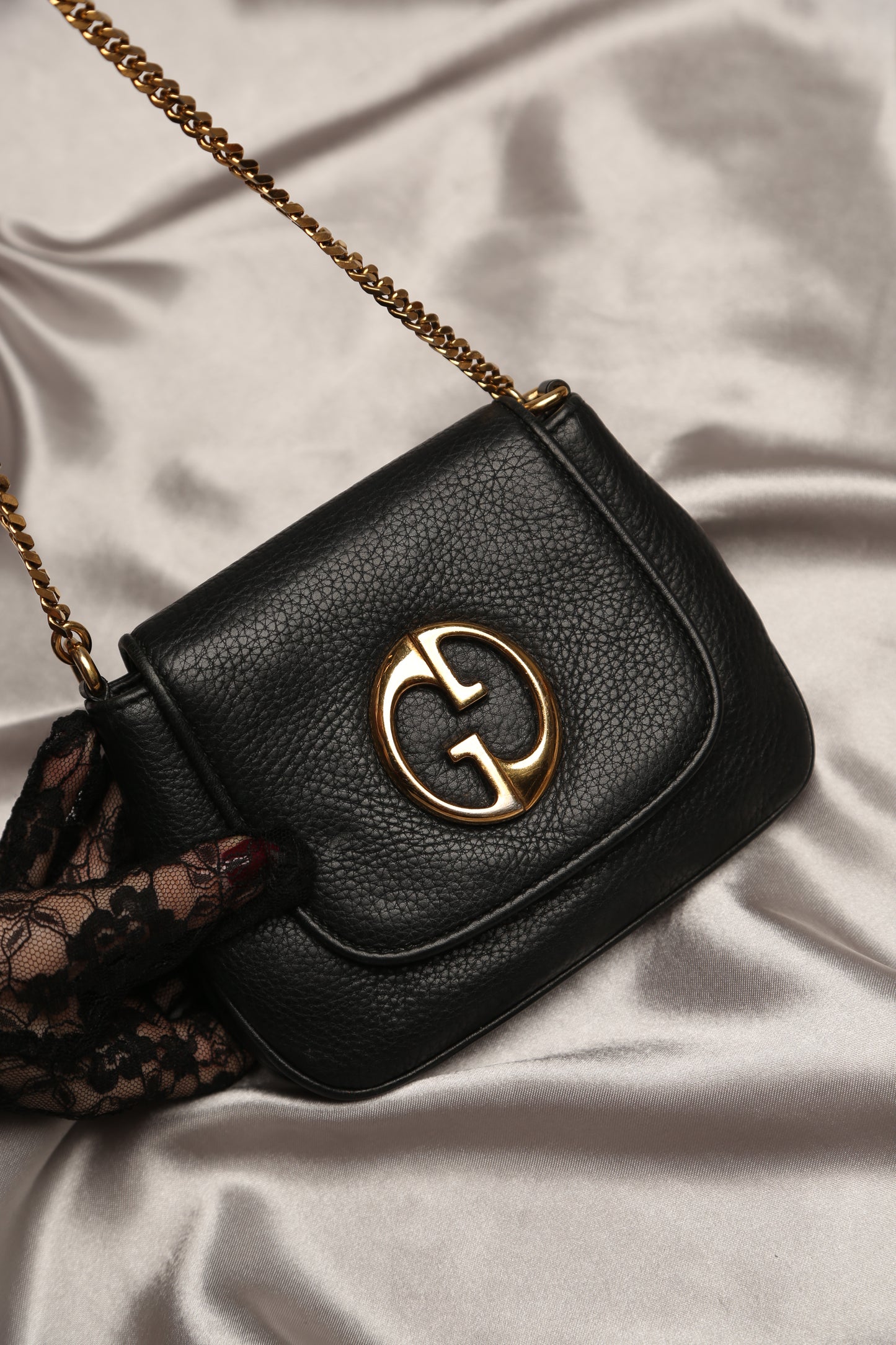 GUCCI Leather Crossbody Bag