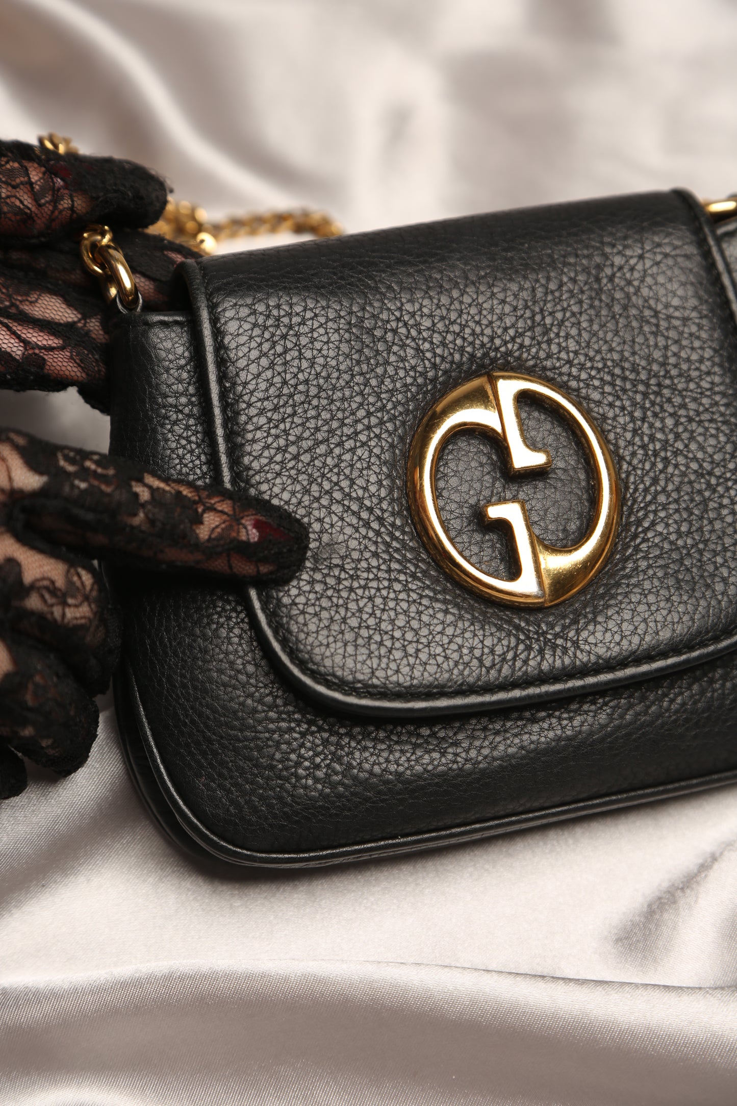 GUCCI Leather Crossbody Bag