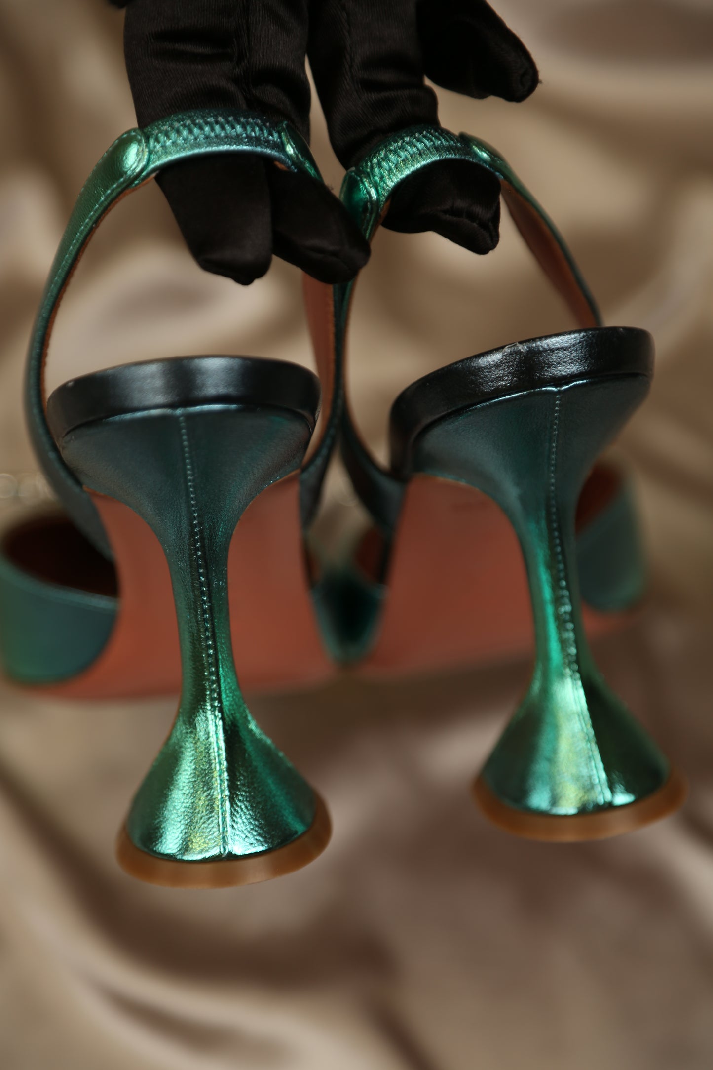 AMINA MUADDI Begum Metallic Slingbacks