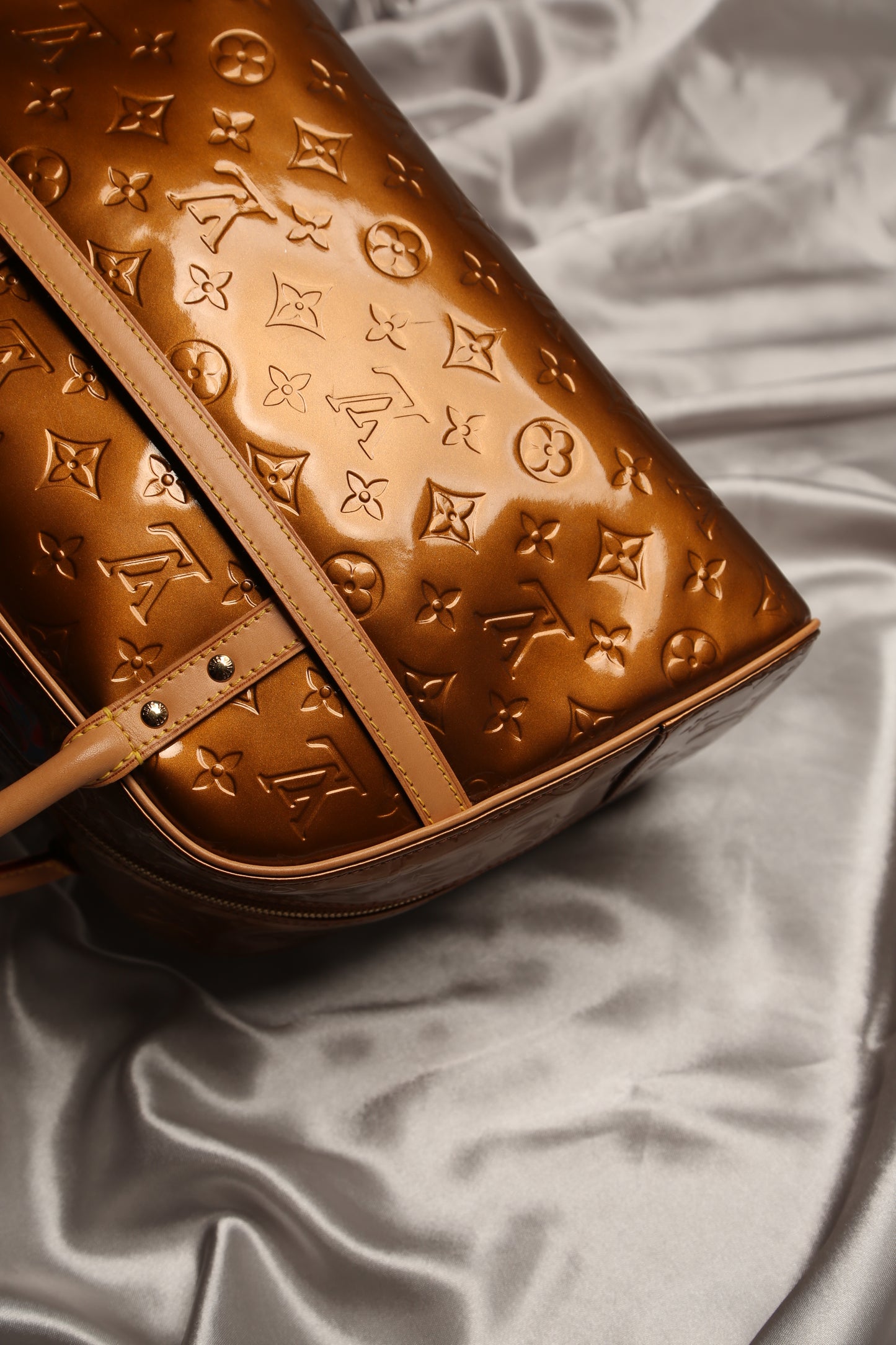 LOUIS VUITTON Monogram Vernis Tompkins Bowling Bag