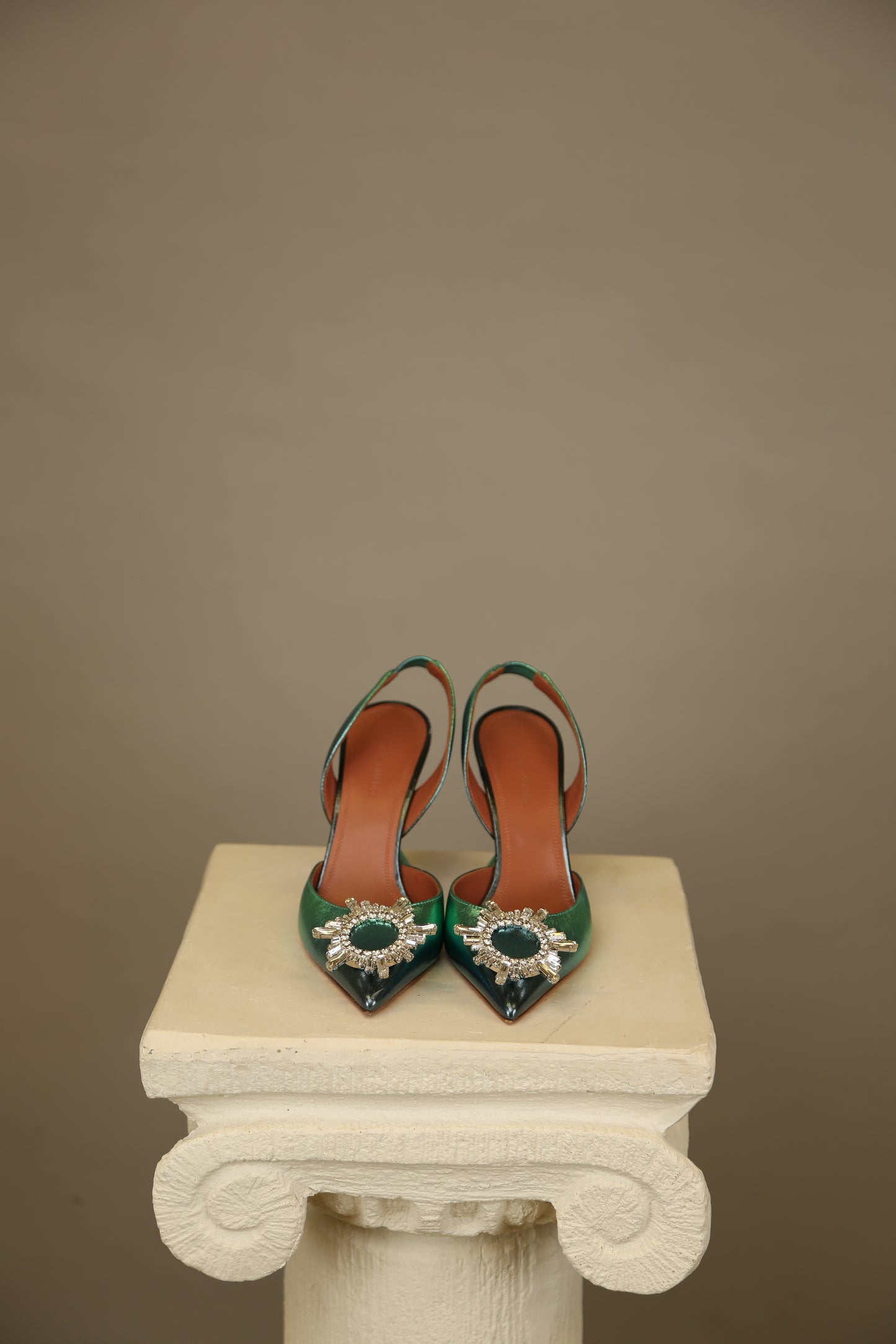 AMINA MUADDI Begum Metallic Slingbacks