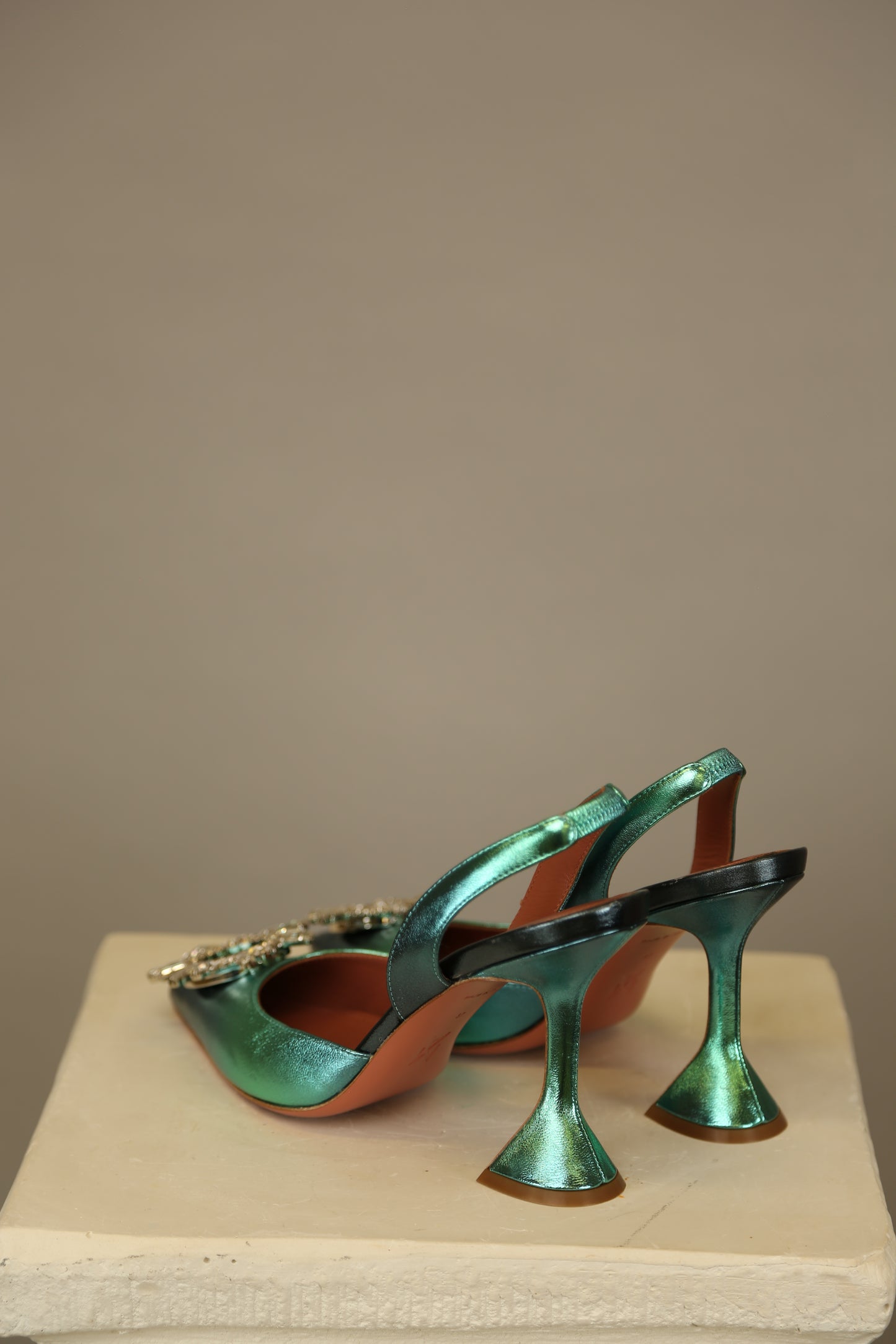 AMINA MUADDI Begum Metallic Slingbacks