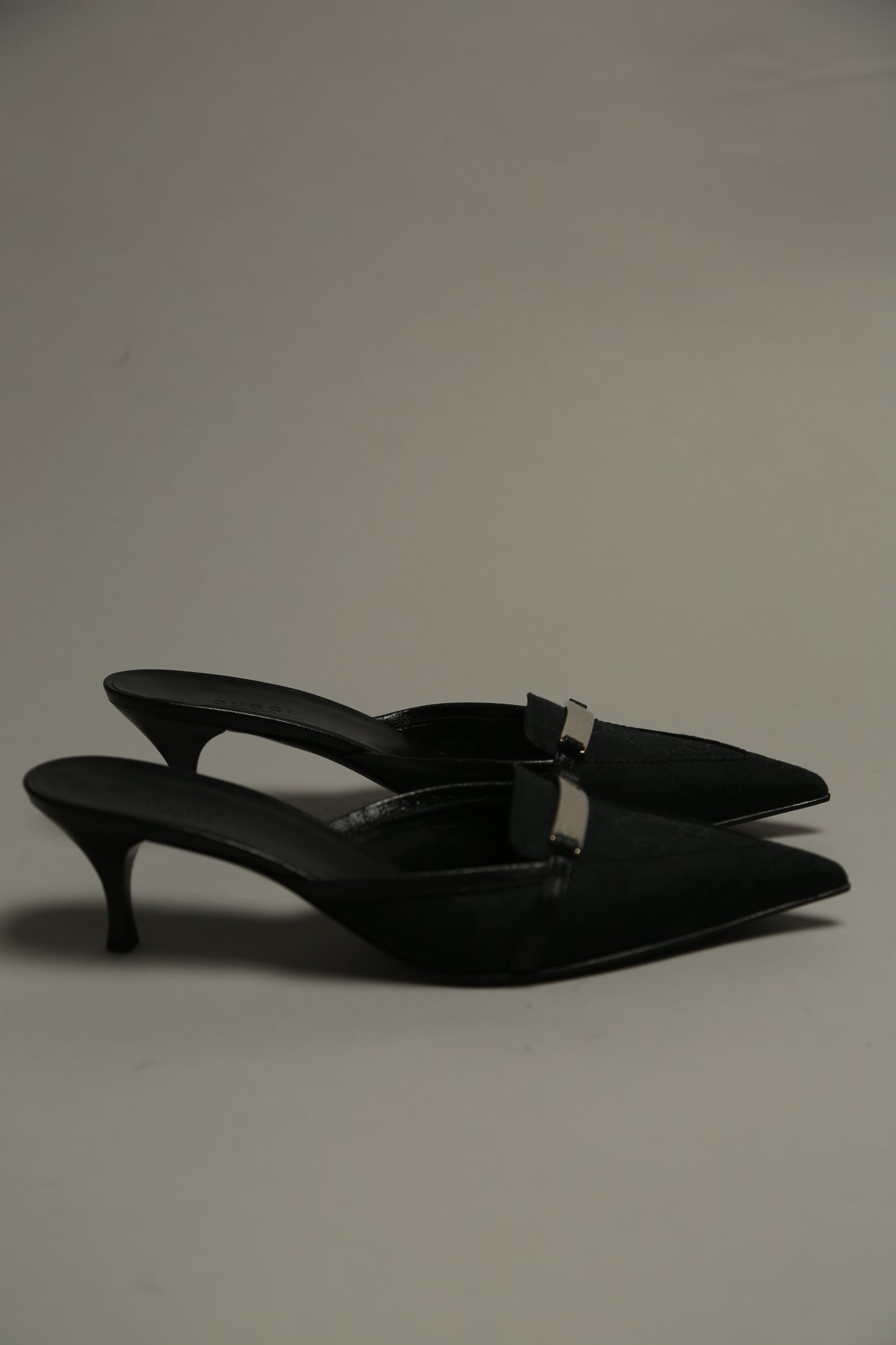 NEW Black GUCCI GG Mules