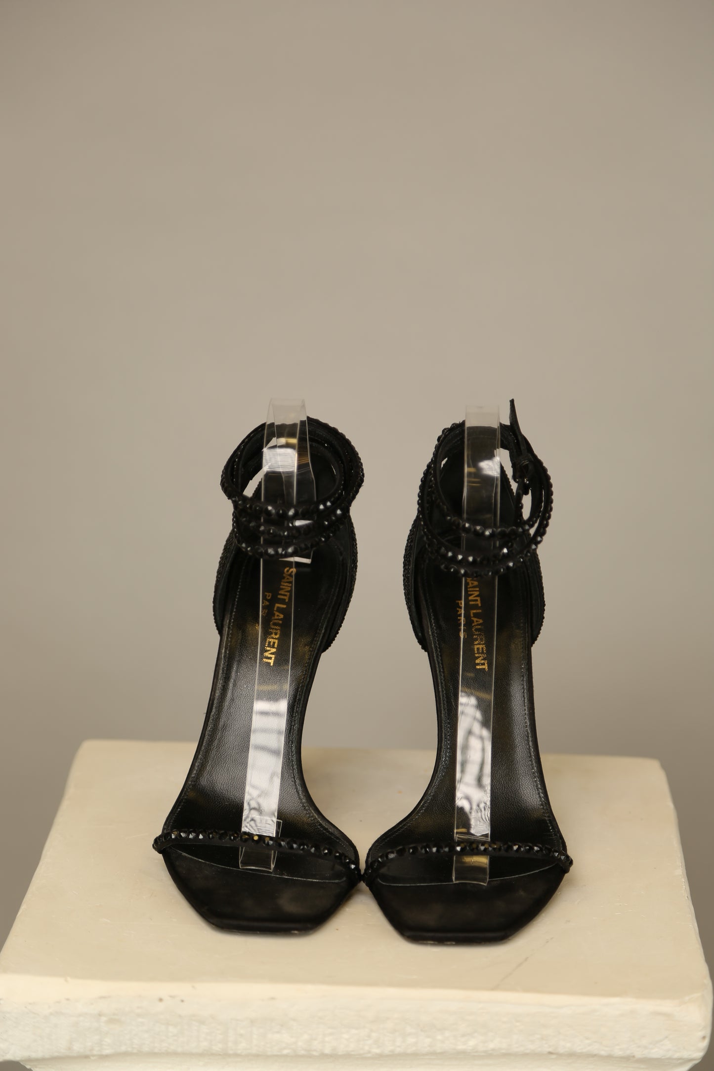 YVES SAINT LAURENT "Opyum" Swarovski Crystal Sandals