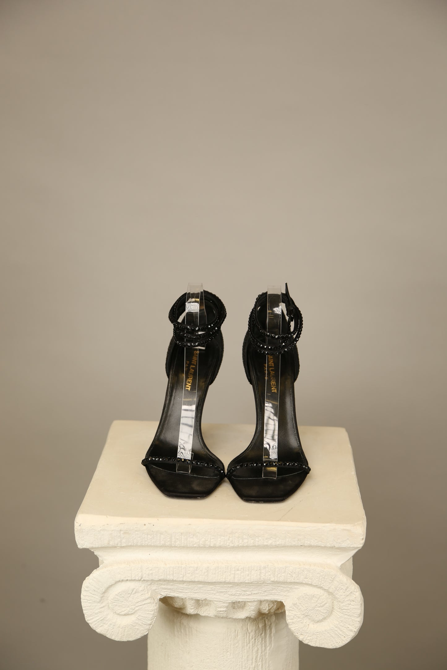 YVES SAINT LAURENT "Opyum" Swarovski Crystal Sandals