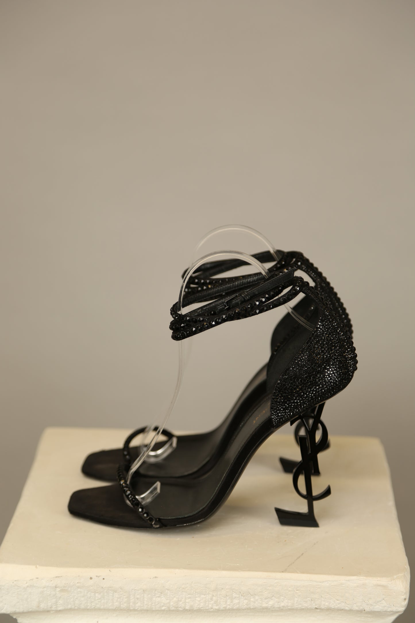 YVES SAINT LAURENT "Opyum" Swarovski Crystal Sandals
