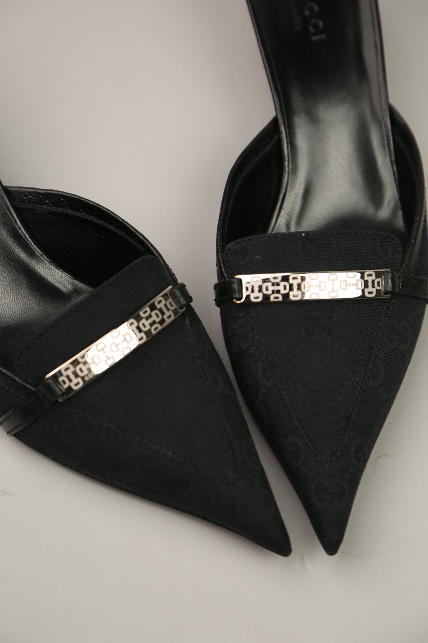 NEW Black GUCCI GG Mules