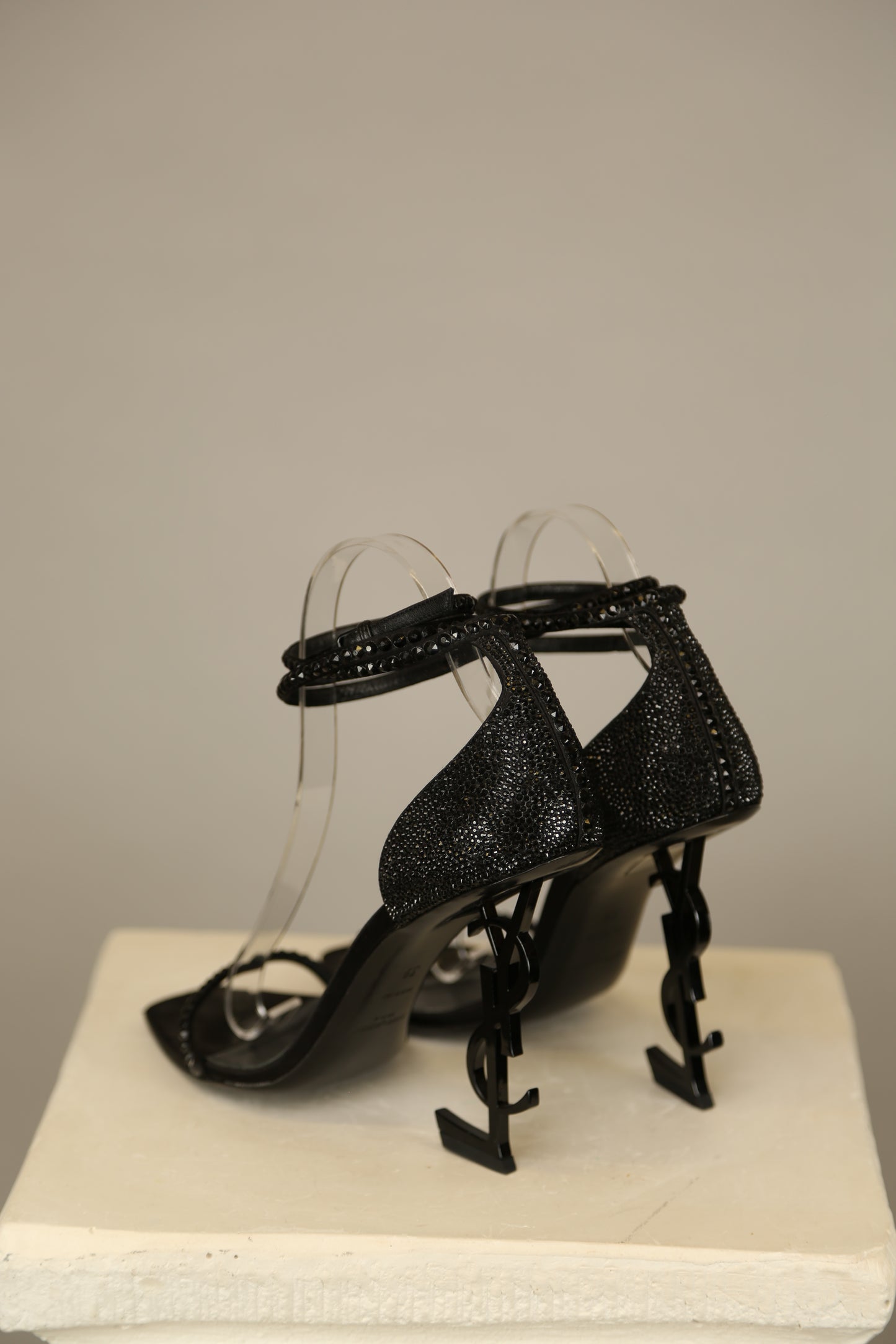 YVES SAINT LAURENT "Opyum" Swarovski Crystal Sandals