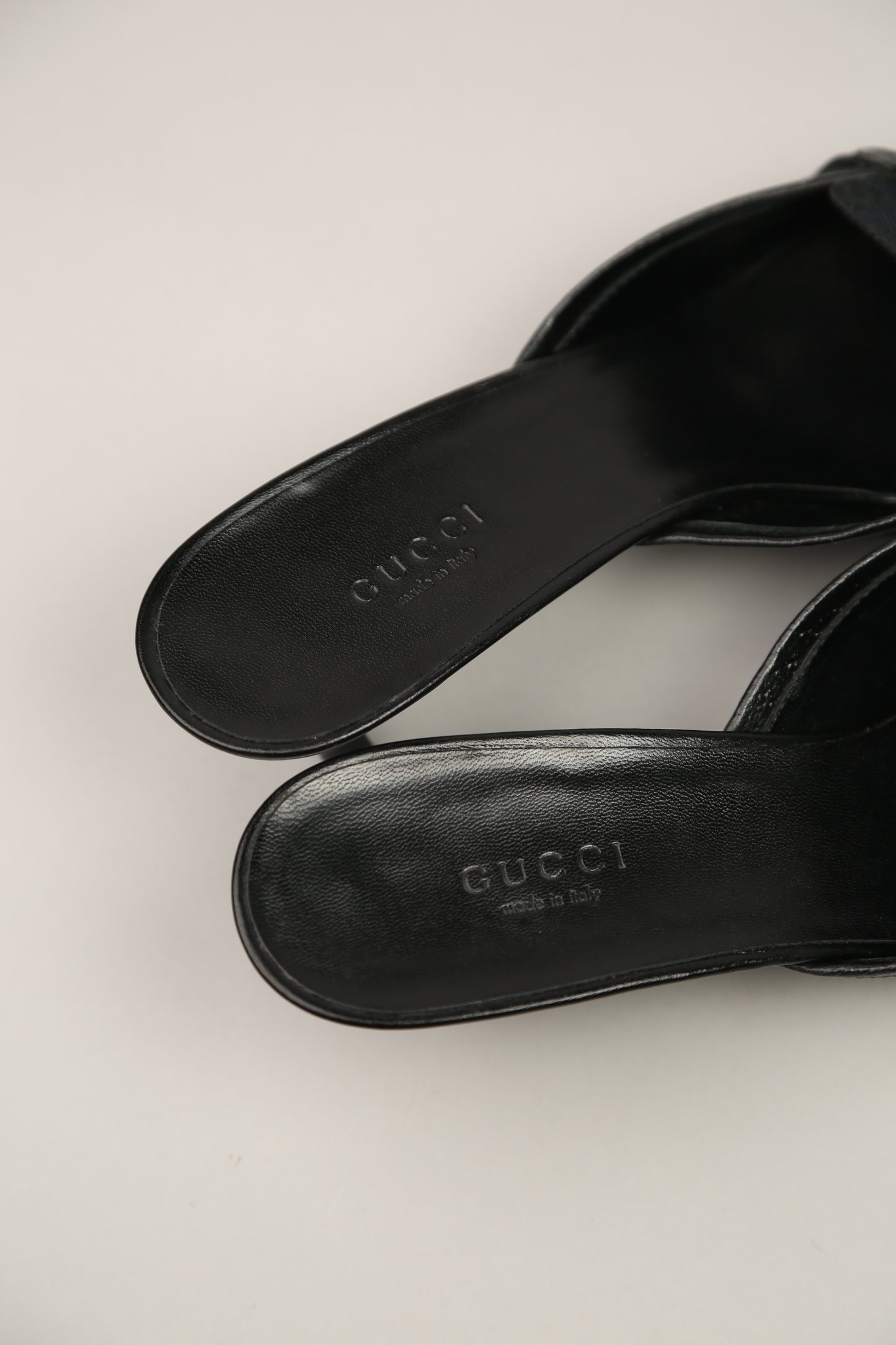 NEW Black GUCCI GG Mules