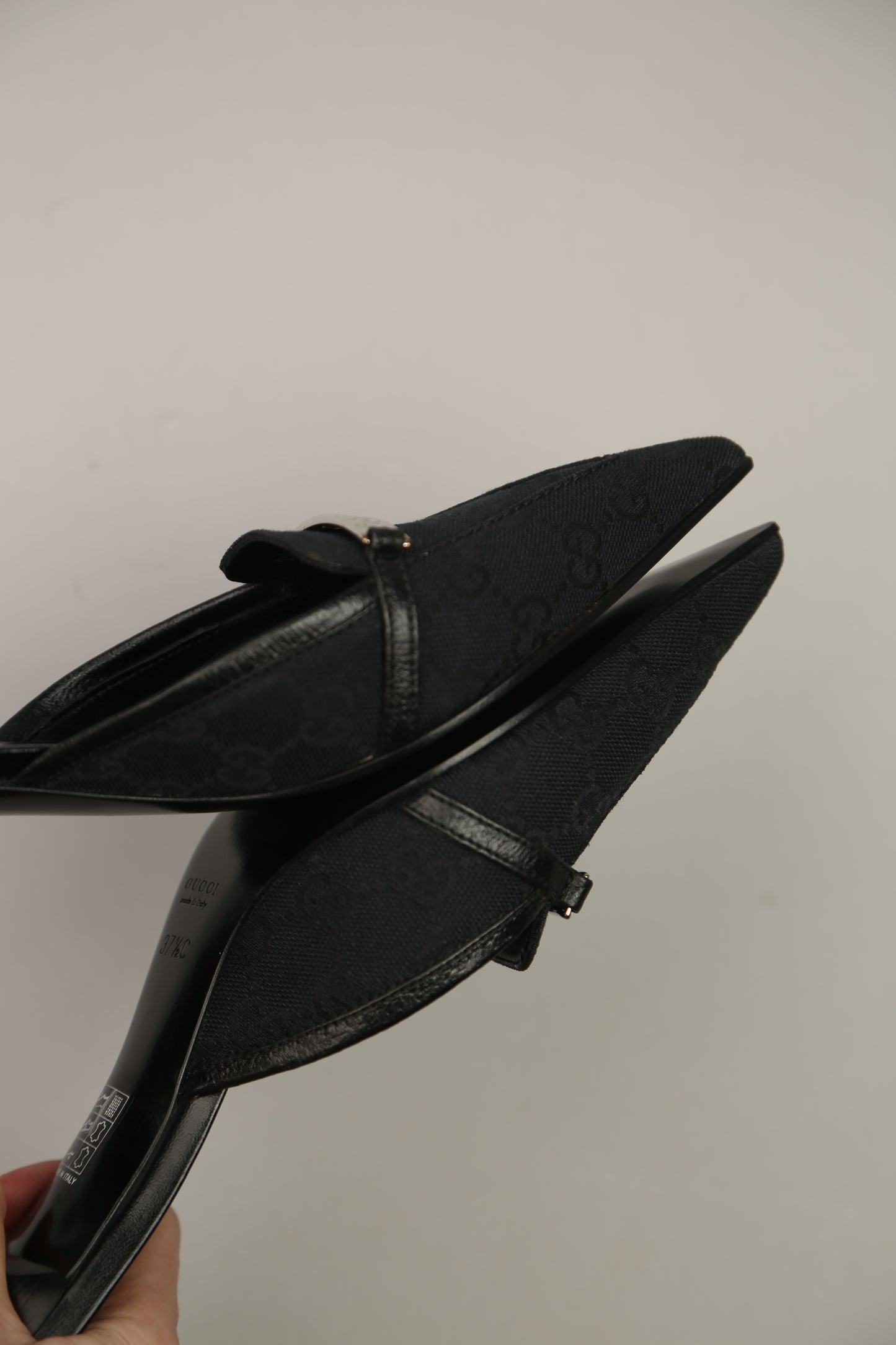 NEW Black GUCCI GG Mules