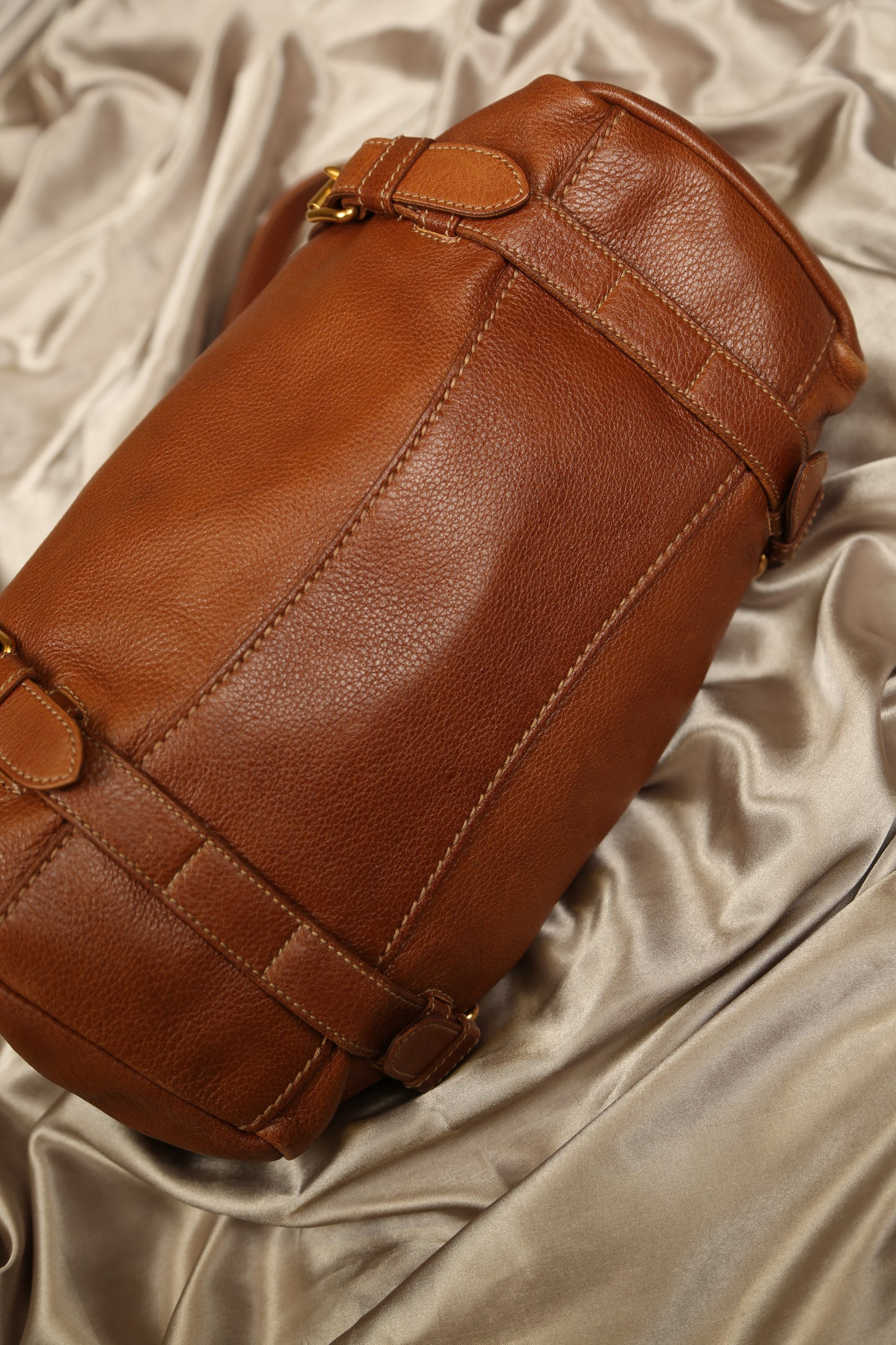 PRADA Cervo Brown Leather Shoulder bag