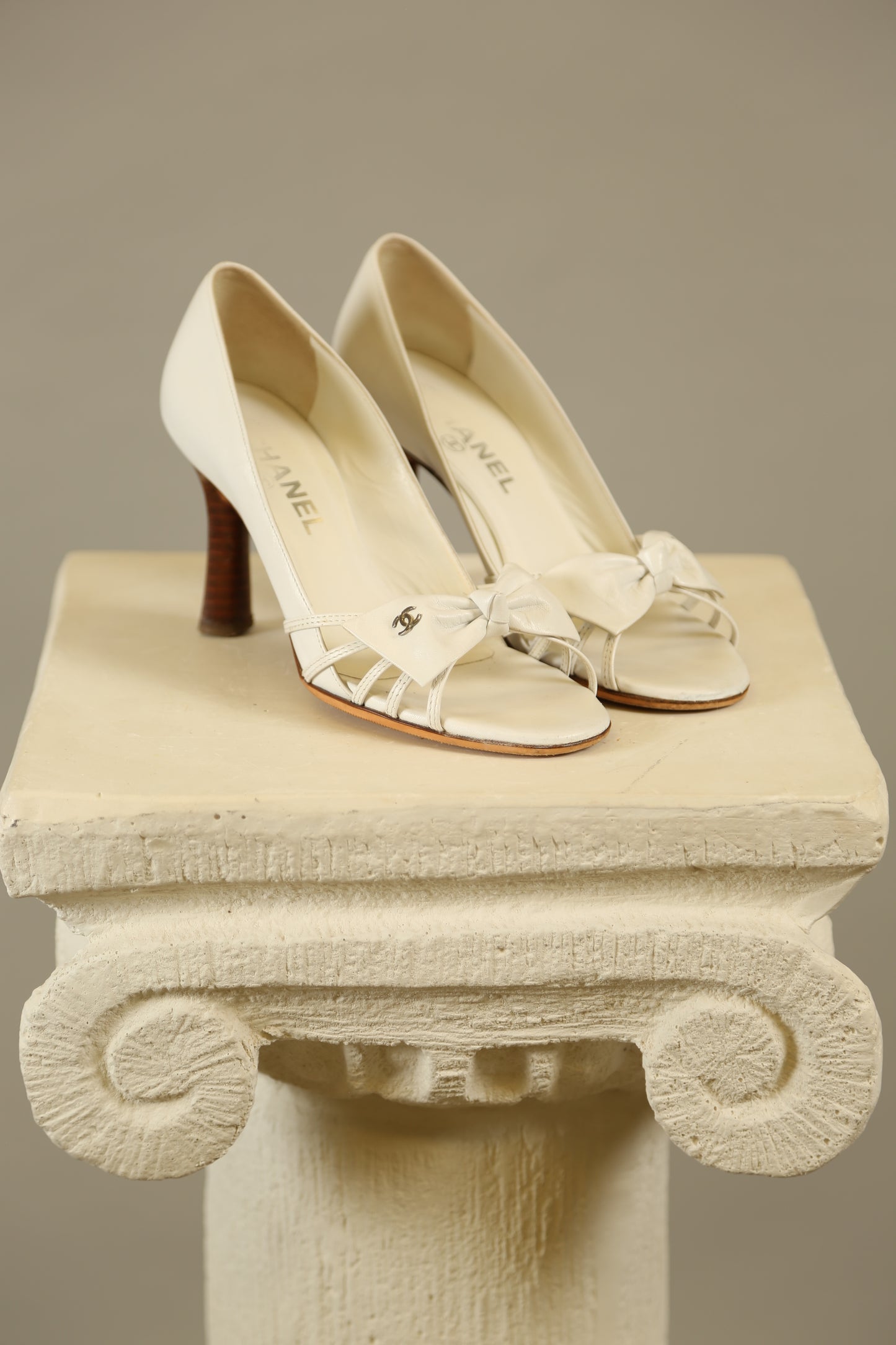 Rare CHANEL White Y2K Heels