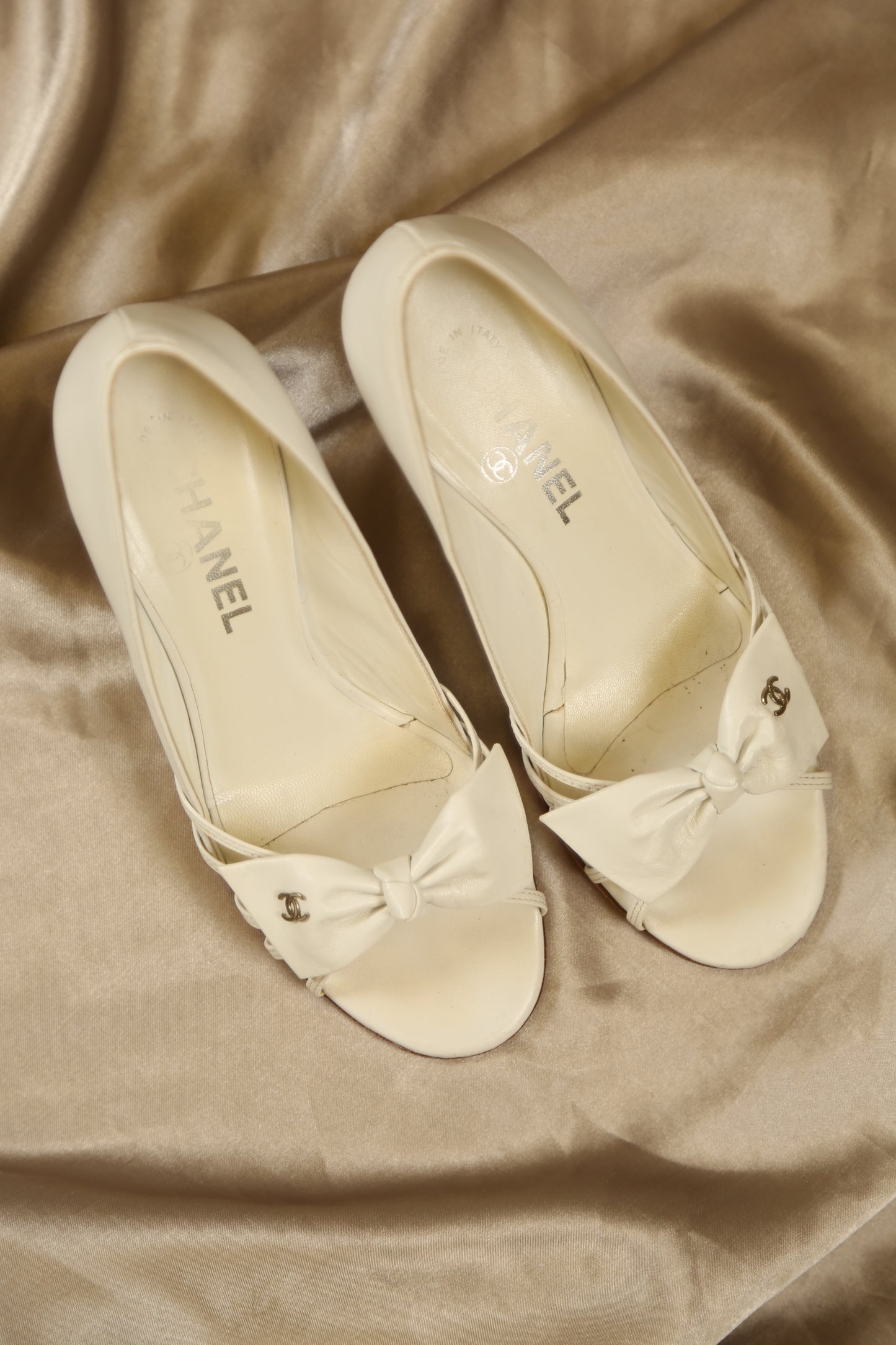 Rare CHANEL White Y2K Heels