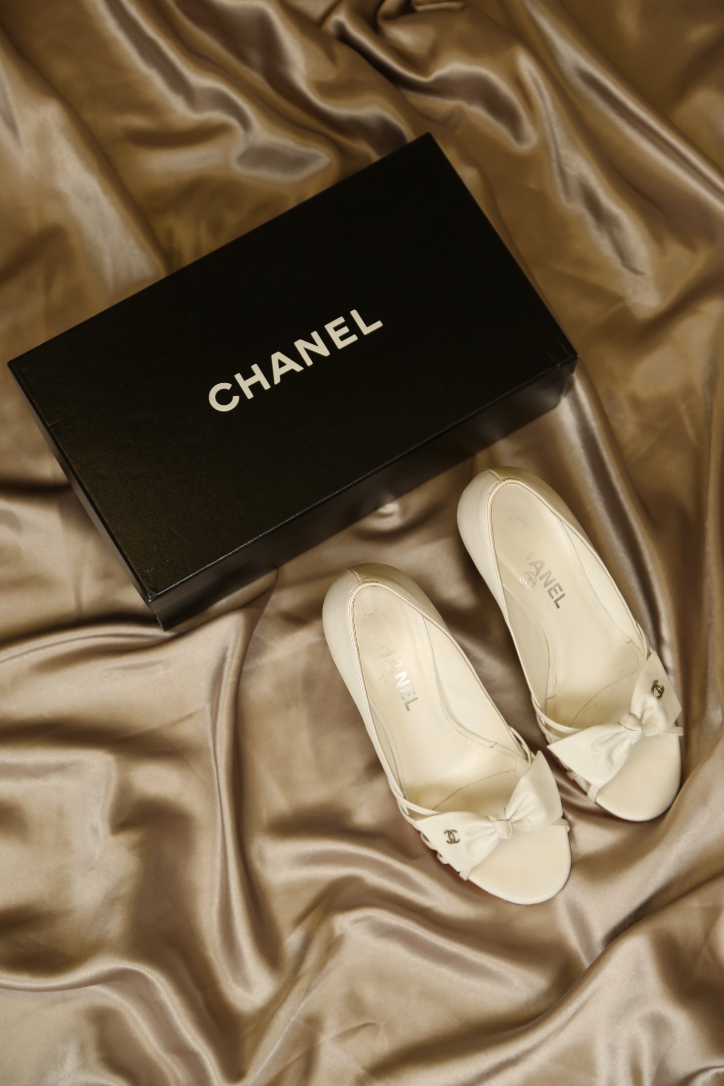 Rare CHANEL White Y2K Heels