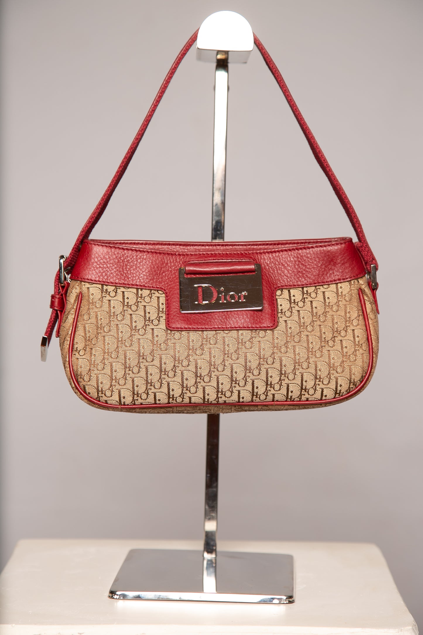 CHRISTIAN DIOR Vintage Diorissimo Canvas Trotter Pochette Shoulder Bag