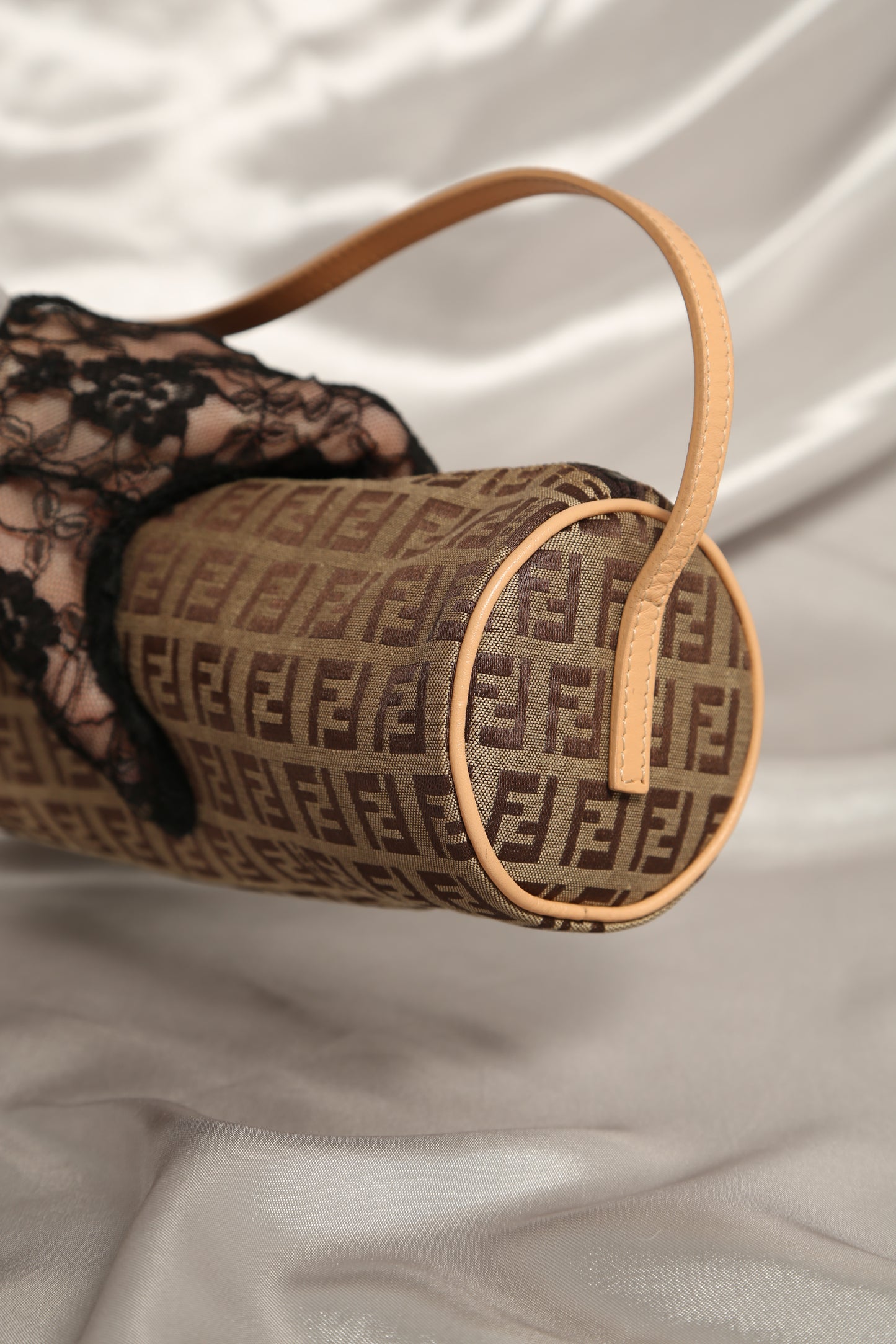 Rare FENDI Zucchino Barrel Pochette