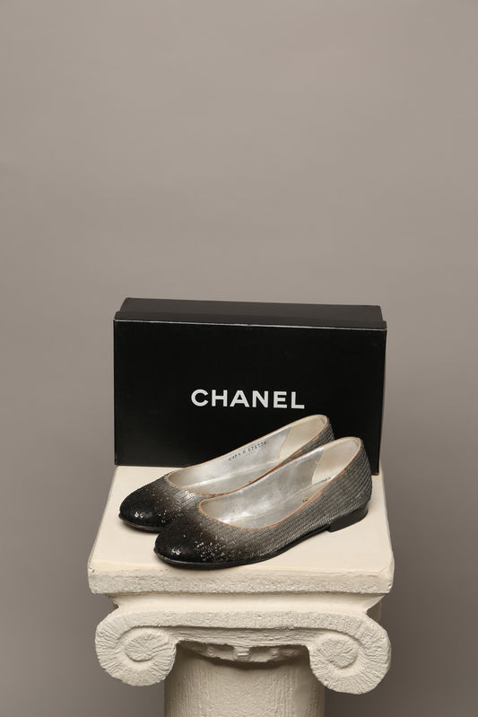 Rare Ombre  Sequin CHANEL Ballerina Flats