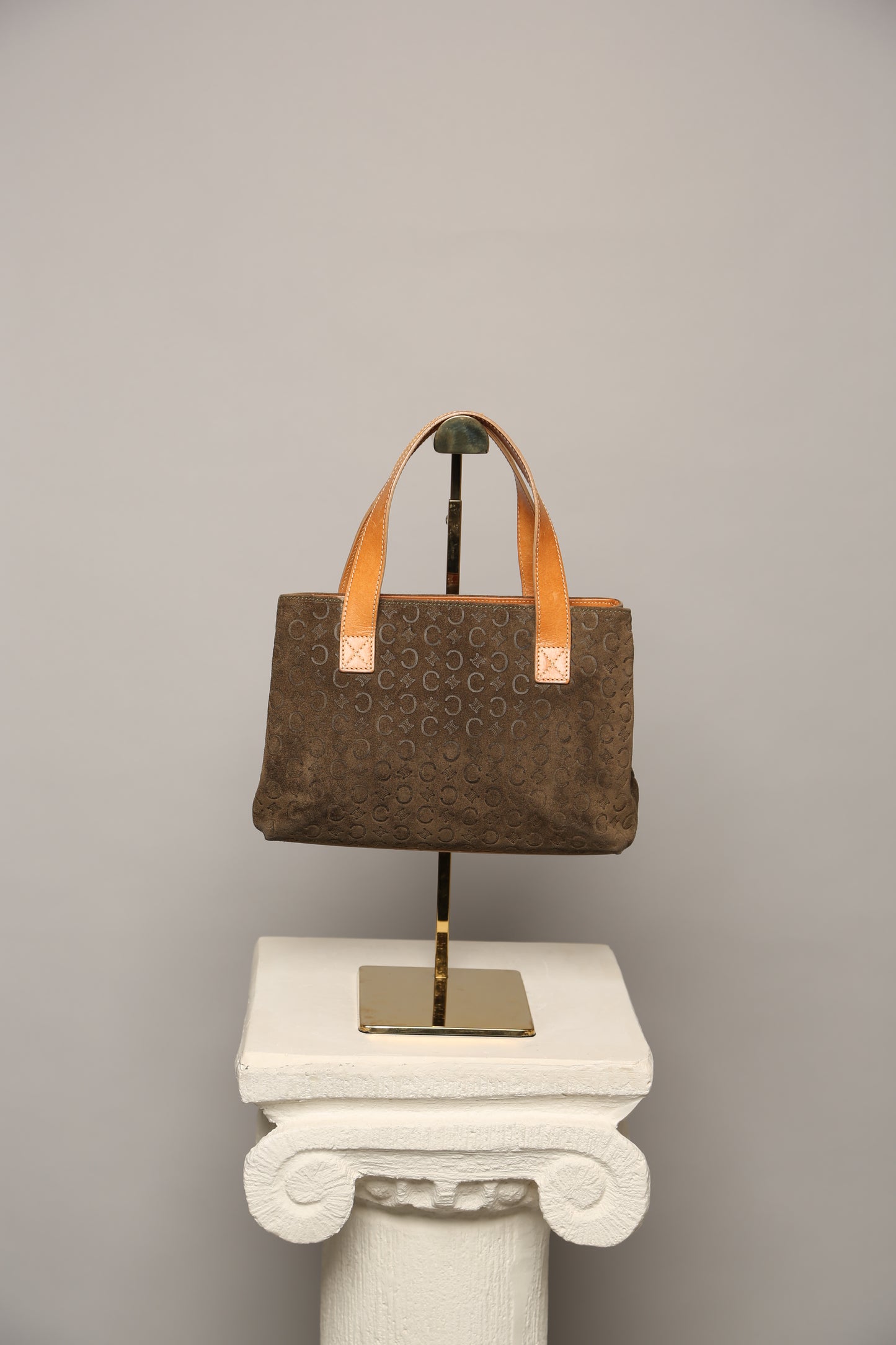 CELINE Suede Top Handel Bag