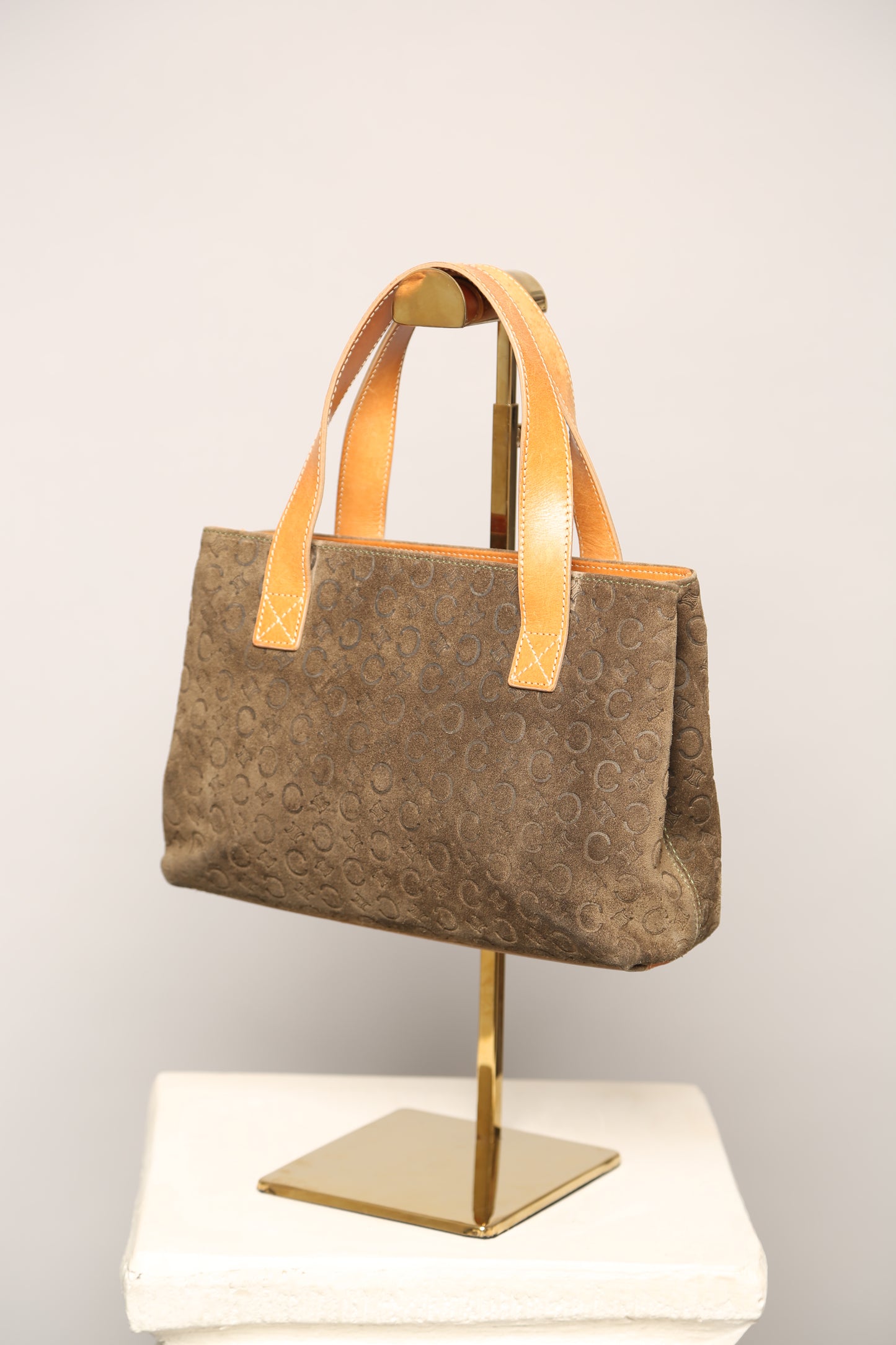 CELINE Suede Top Handel Bag