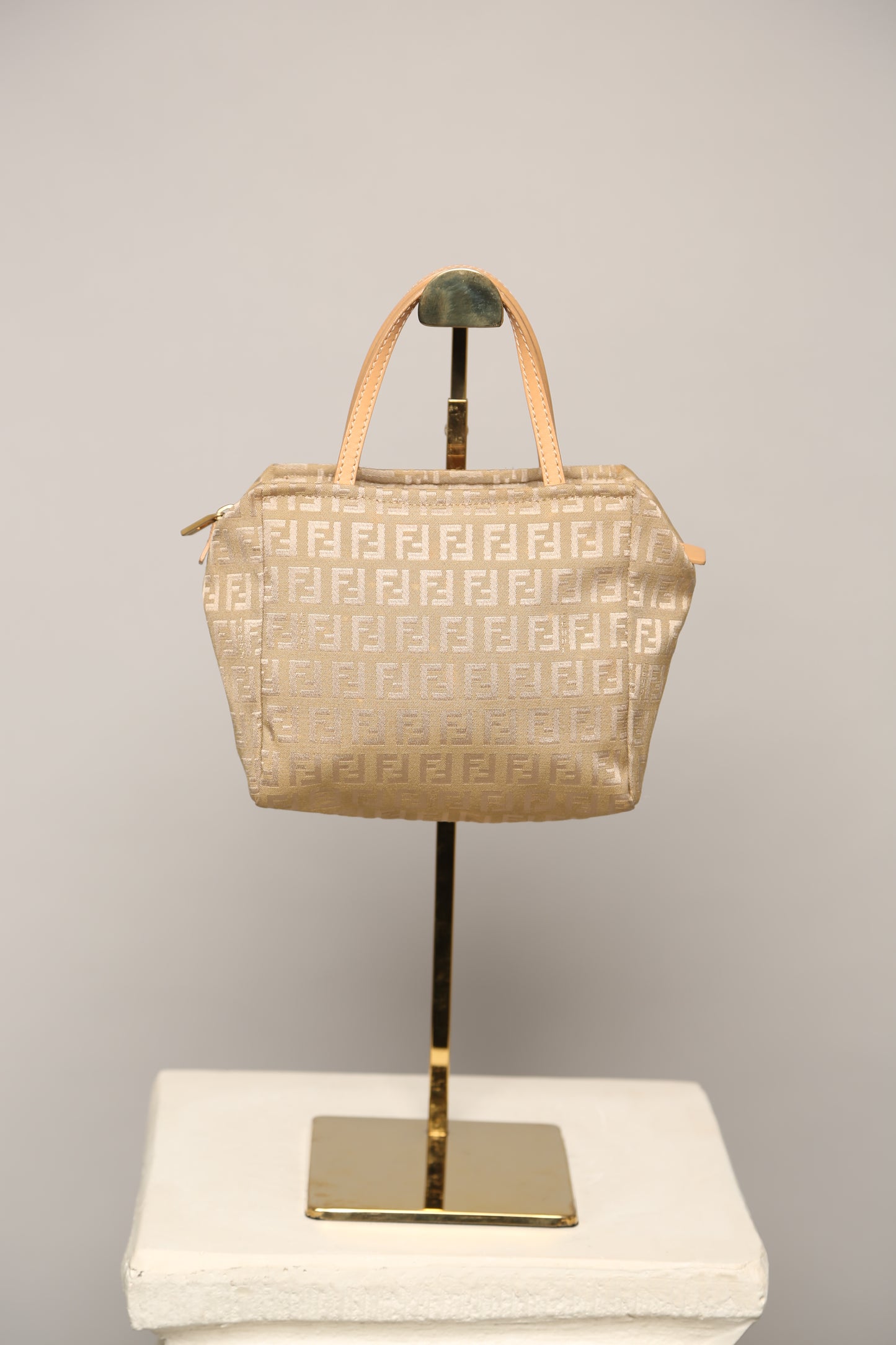 FENDI Canvas Top Handle Bag