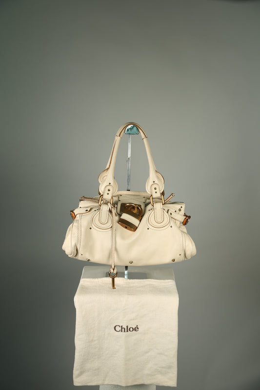 CHLOE Paddington Shoulder Bag Cream