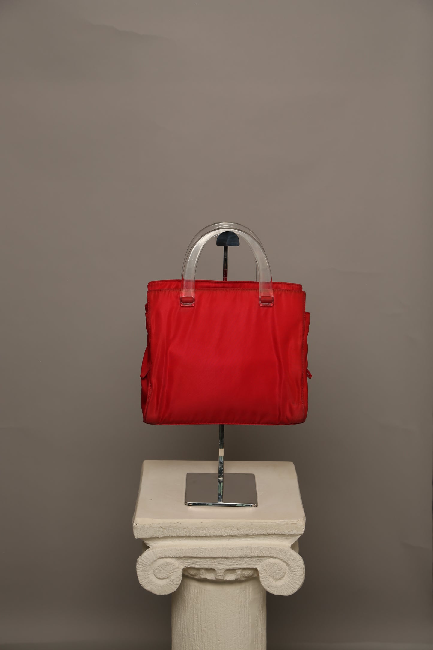 Rare Red Prada Nylon Tote Bag