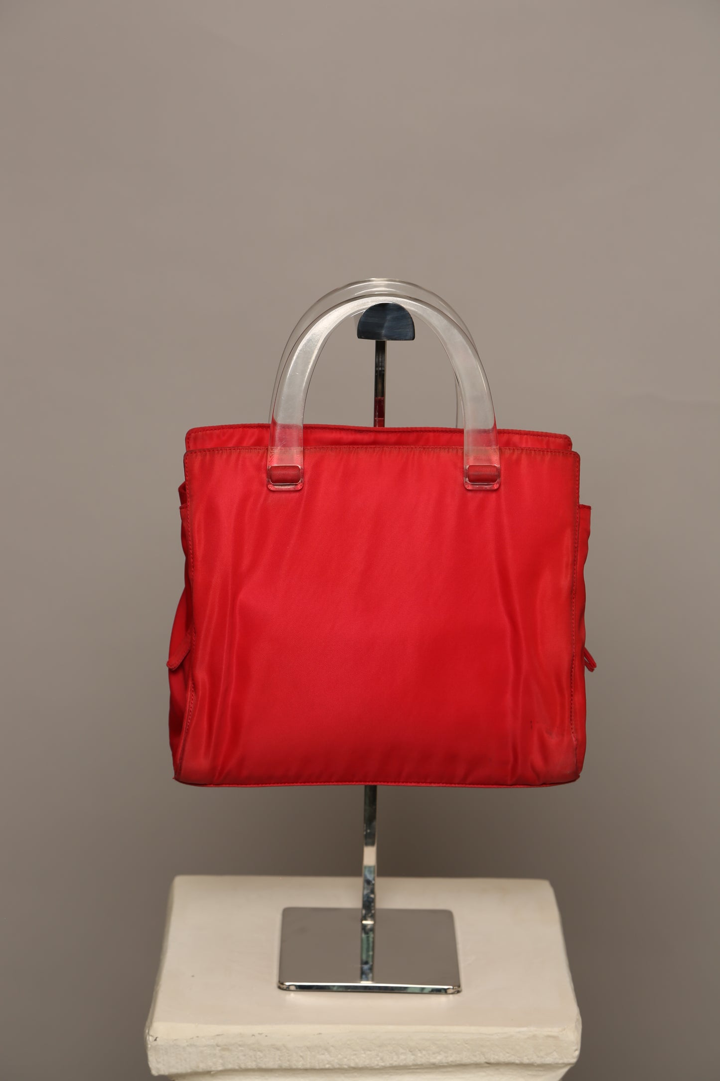 Rare Red Prada Nylon Tote Bag