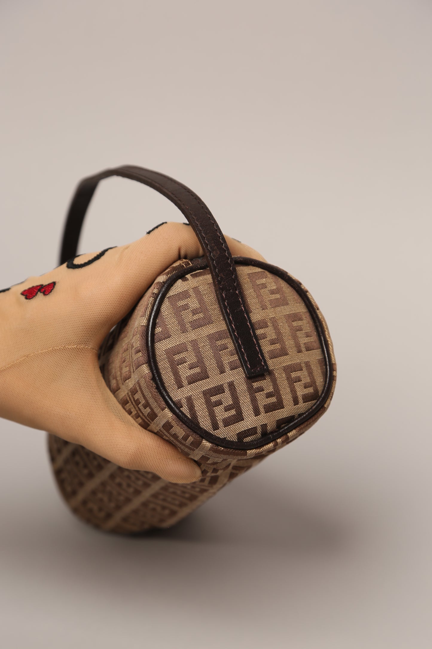 Rare FENDI Zucchino Barrel Pochette